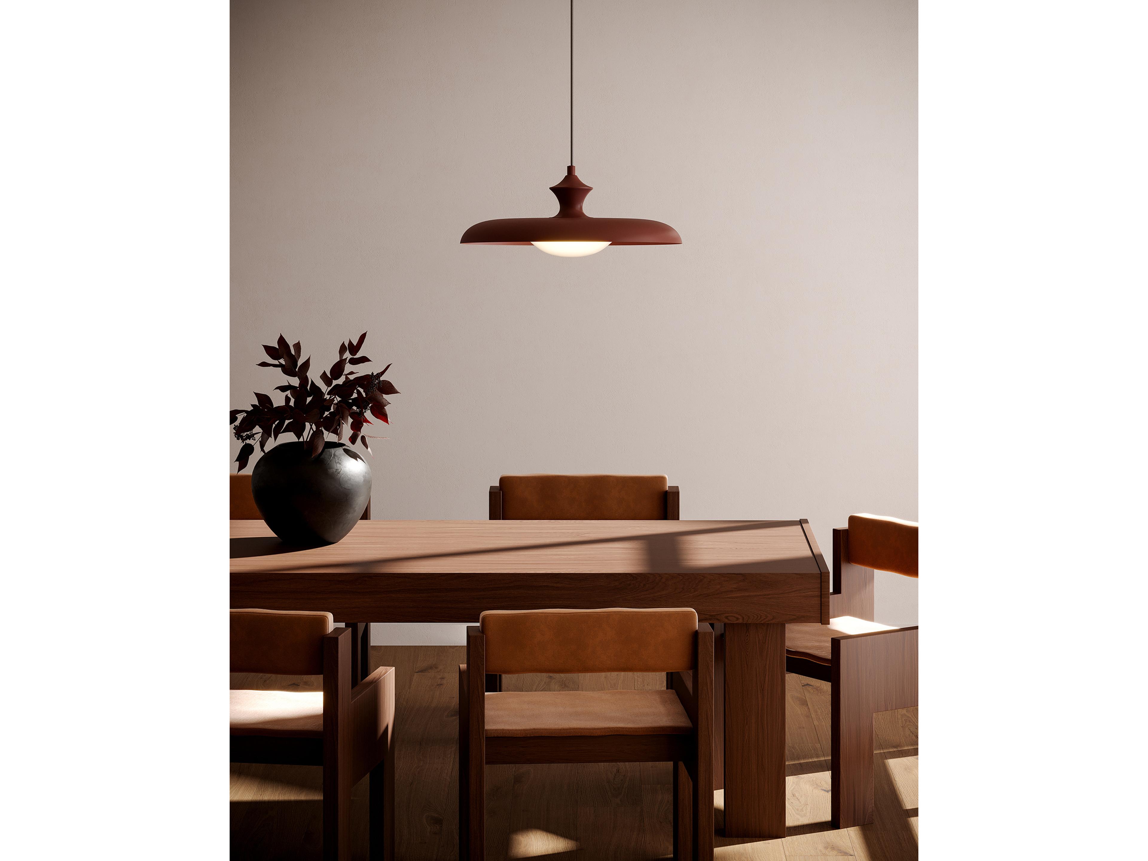 Alora Mood Minori 1-Light Burgundy Red Pendant