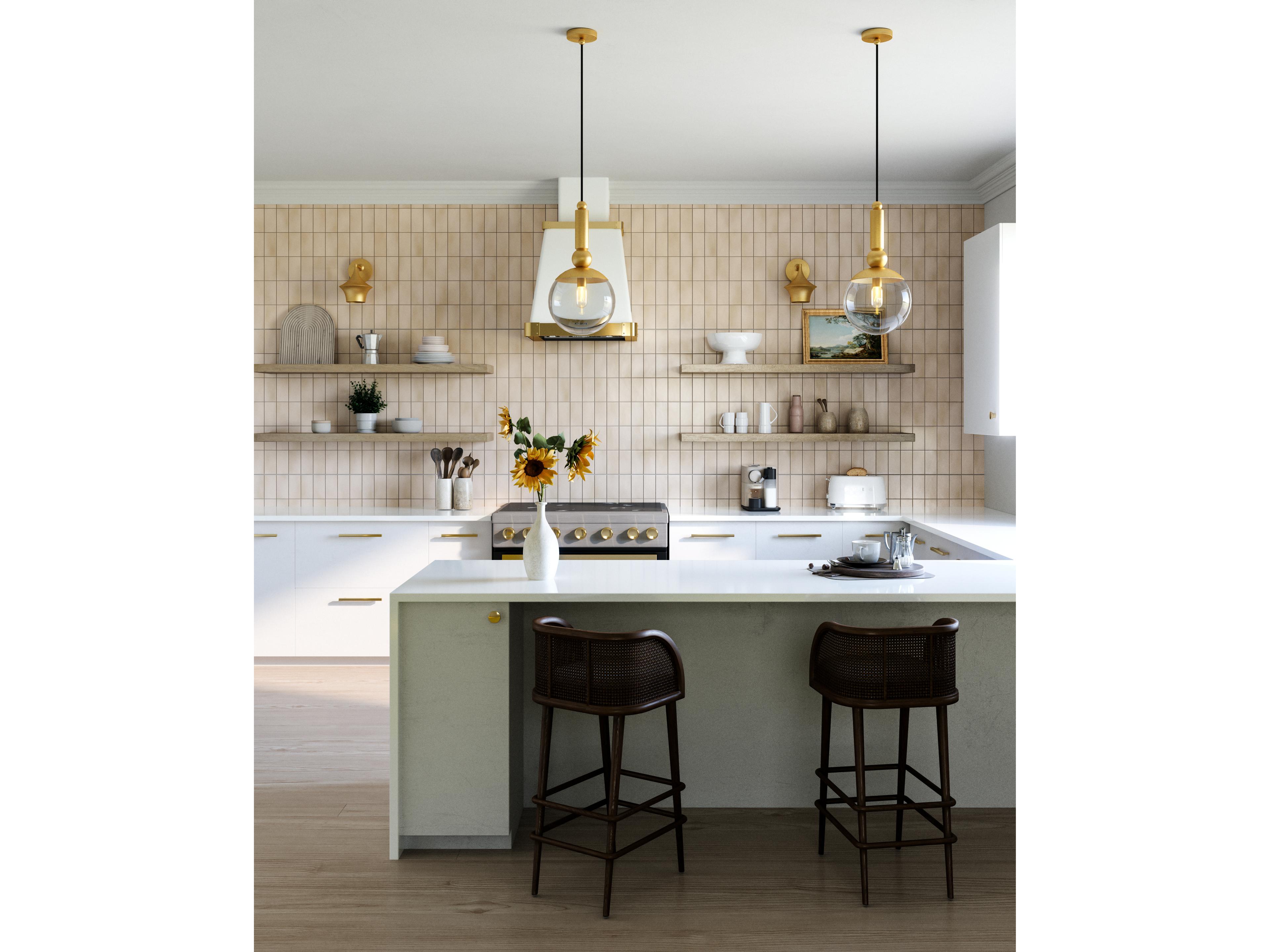 Alora Mood Delilah 1-Light Brushed Gold Globe Mini Pendant