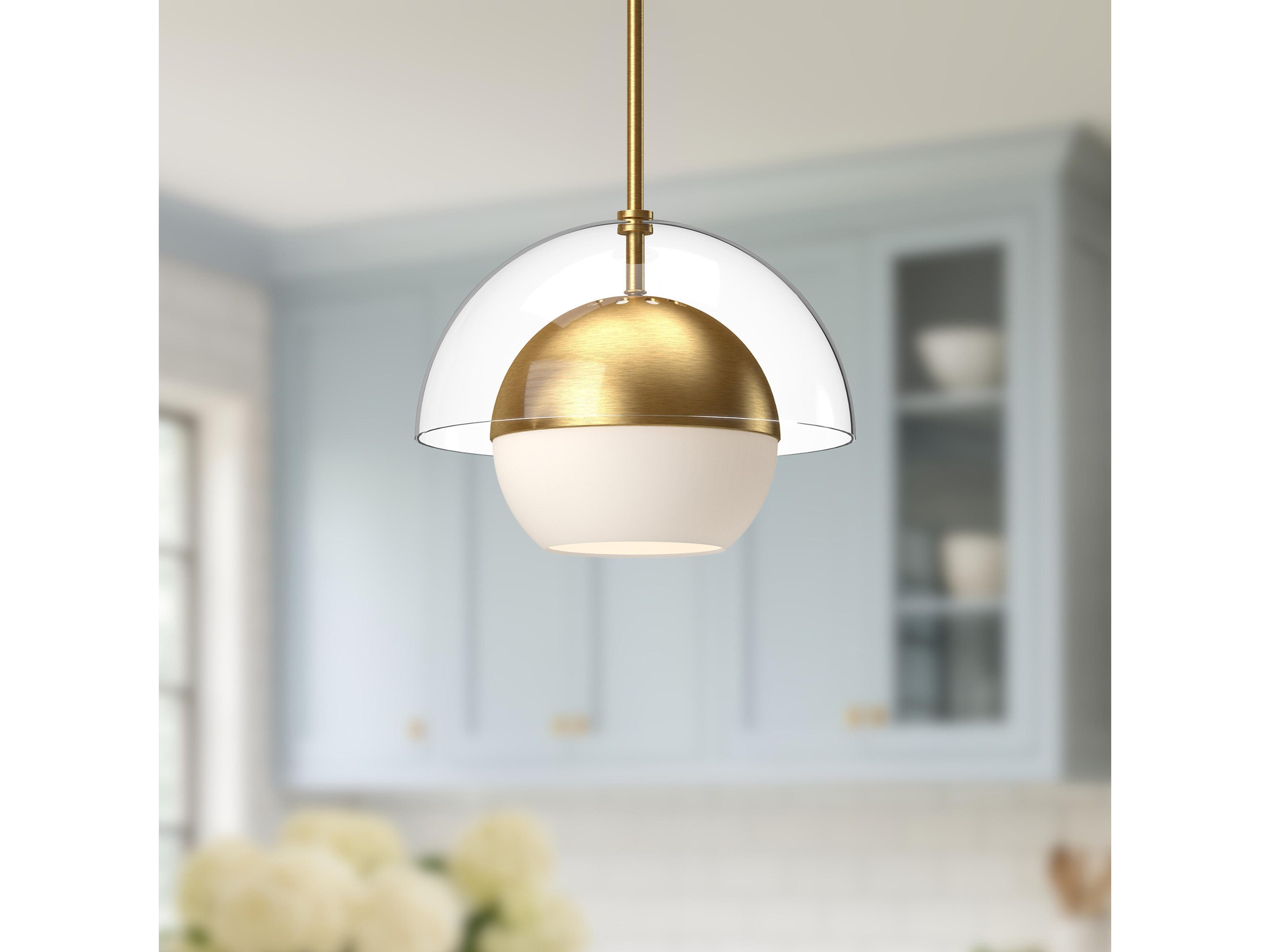 Alora Mood Lucy 1-Light Brushed Gold Globe Mini Pendant