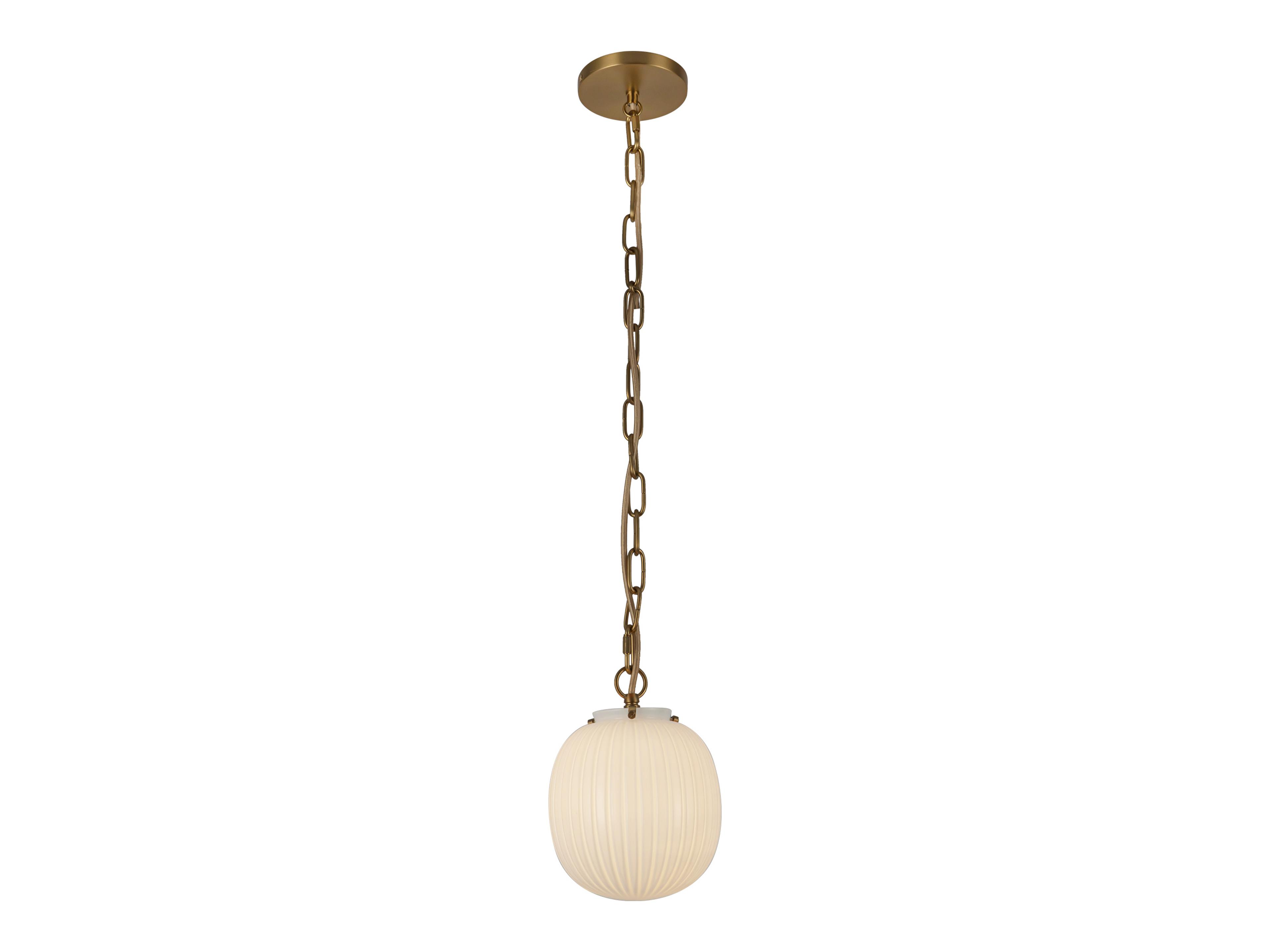 Cherise Pendant Light in Brushed Gold Vintage Art Deco Style