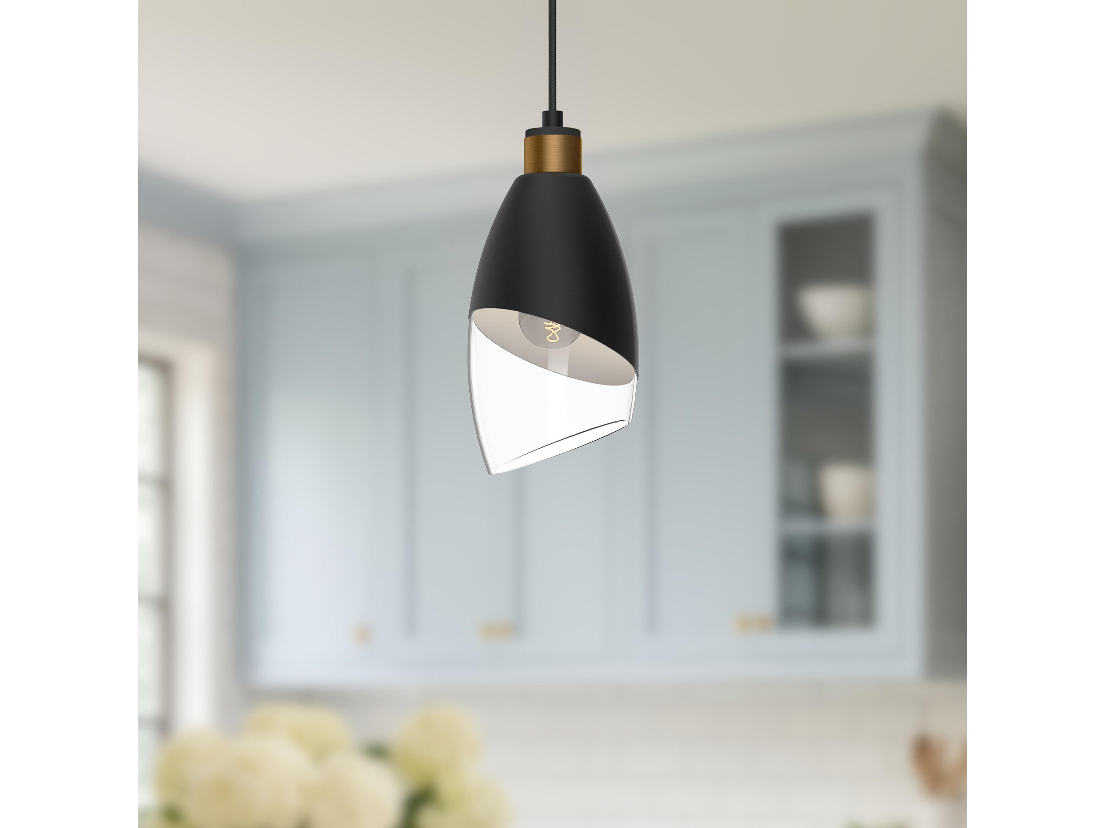 Alora Mood Capri 1-Light Matte Black Mini Pendant