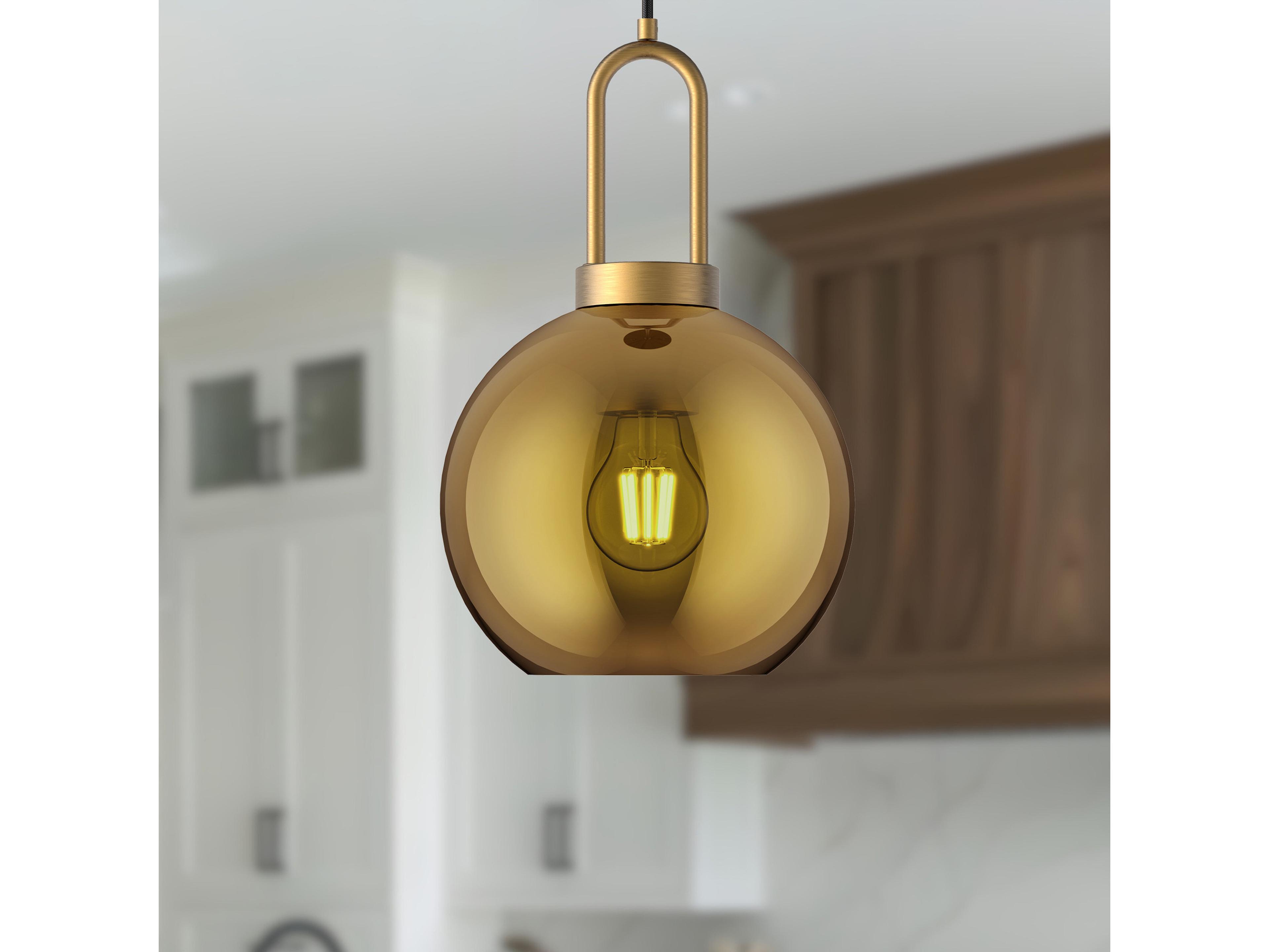 Alora Mood Soji 1-Light Aged Gold Globe Mini Pendant