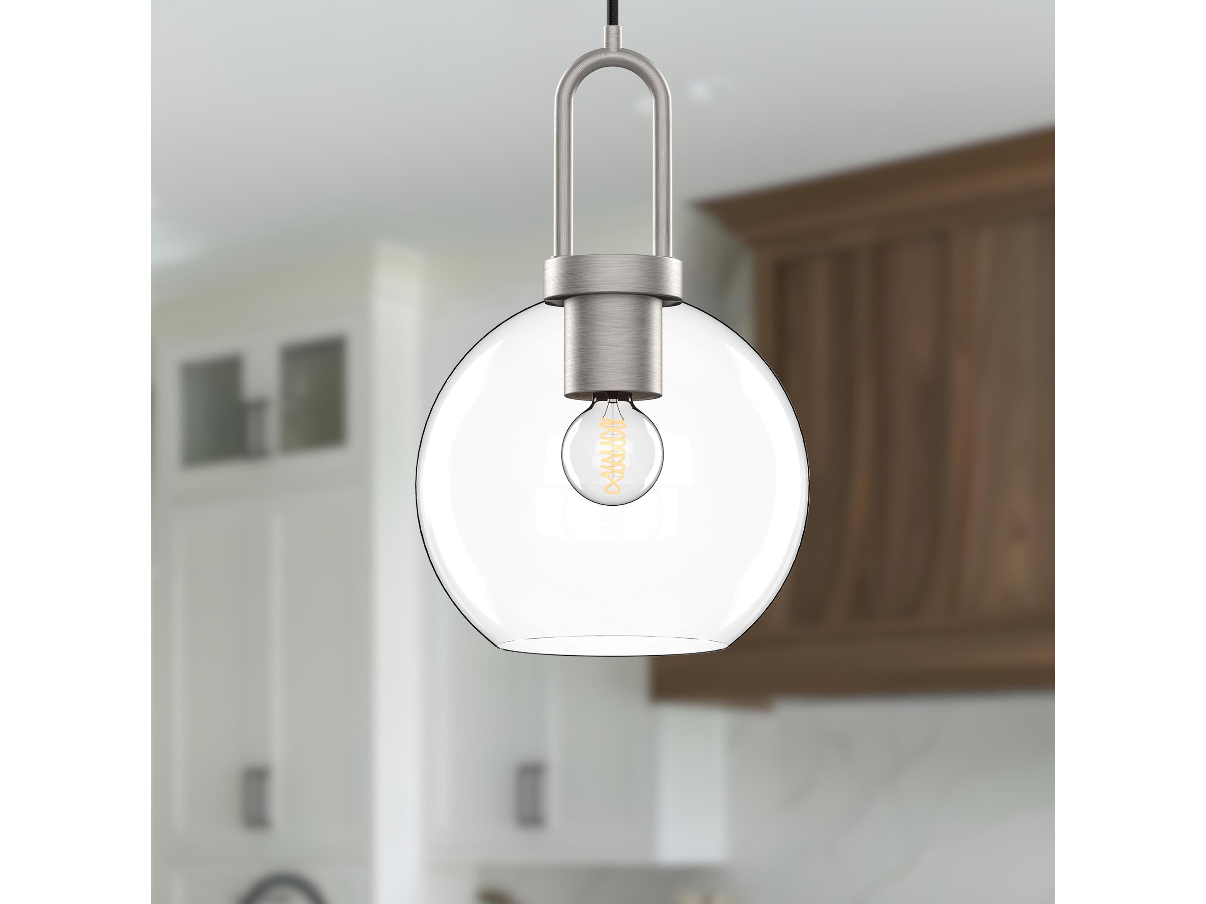 Alora Mood Soji 1-Light Brushed Nickel Globe Mini Pendant