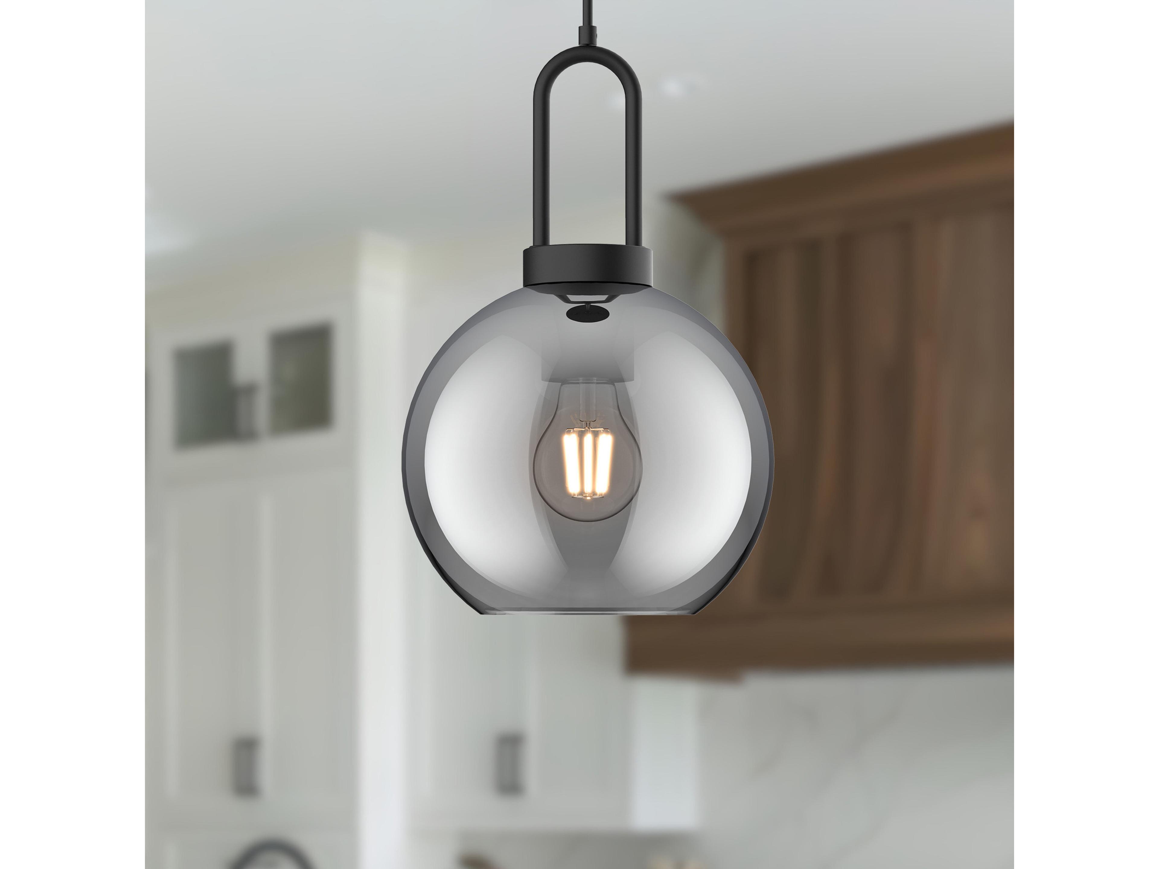 Alora Mood Soji 1-Light Matte Black Globe Mini Pendant