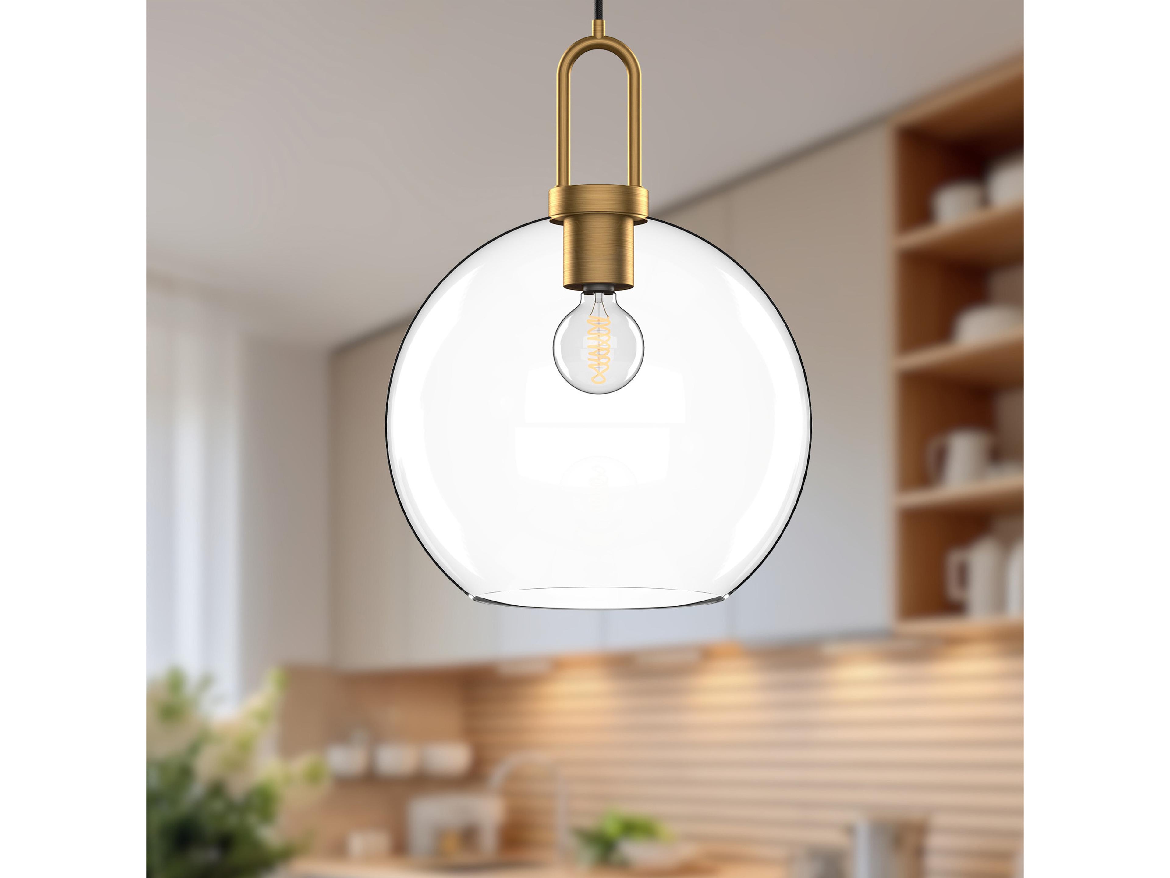 Alora Mood Soji 1-Light Aged Gold Globe Mini Pendant