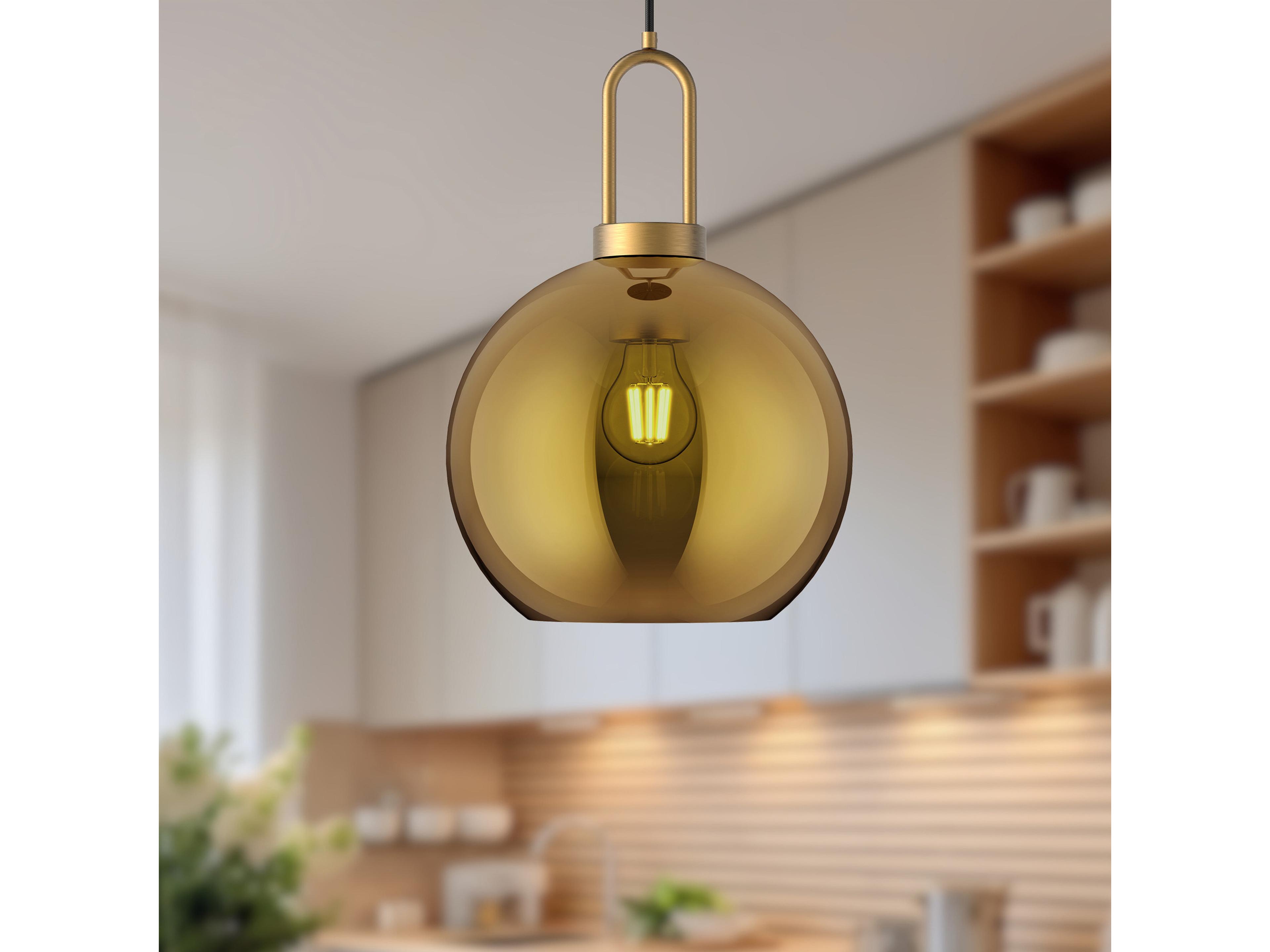 Alora Mood Soji 1-Light Aged Gold Globe Mini Pendant