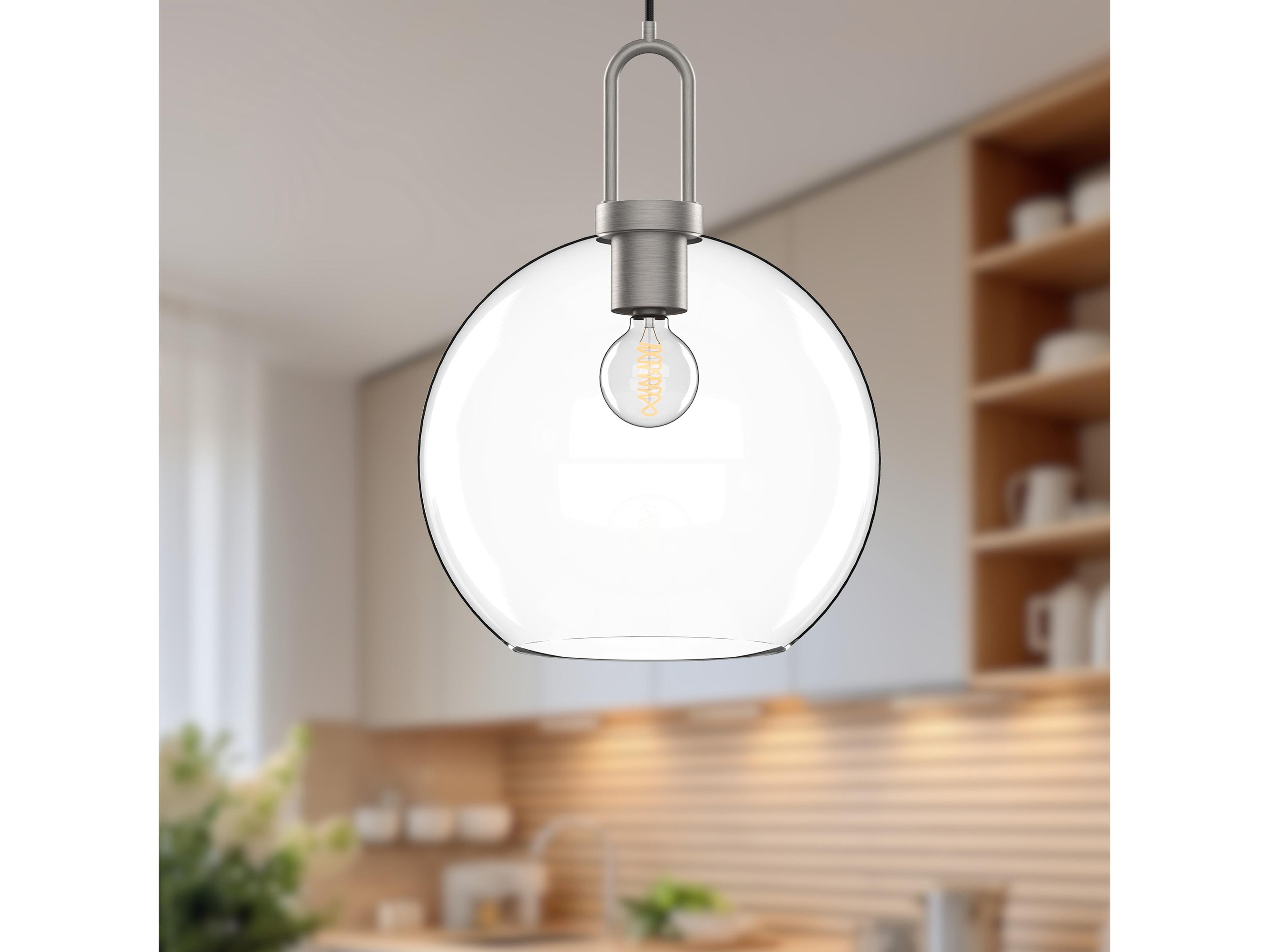 Alora Mood Soji 1-Light Brushed Nickel Globe Mini Pendant