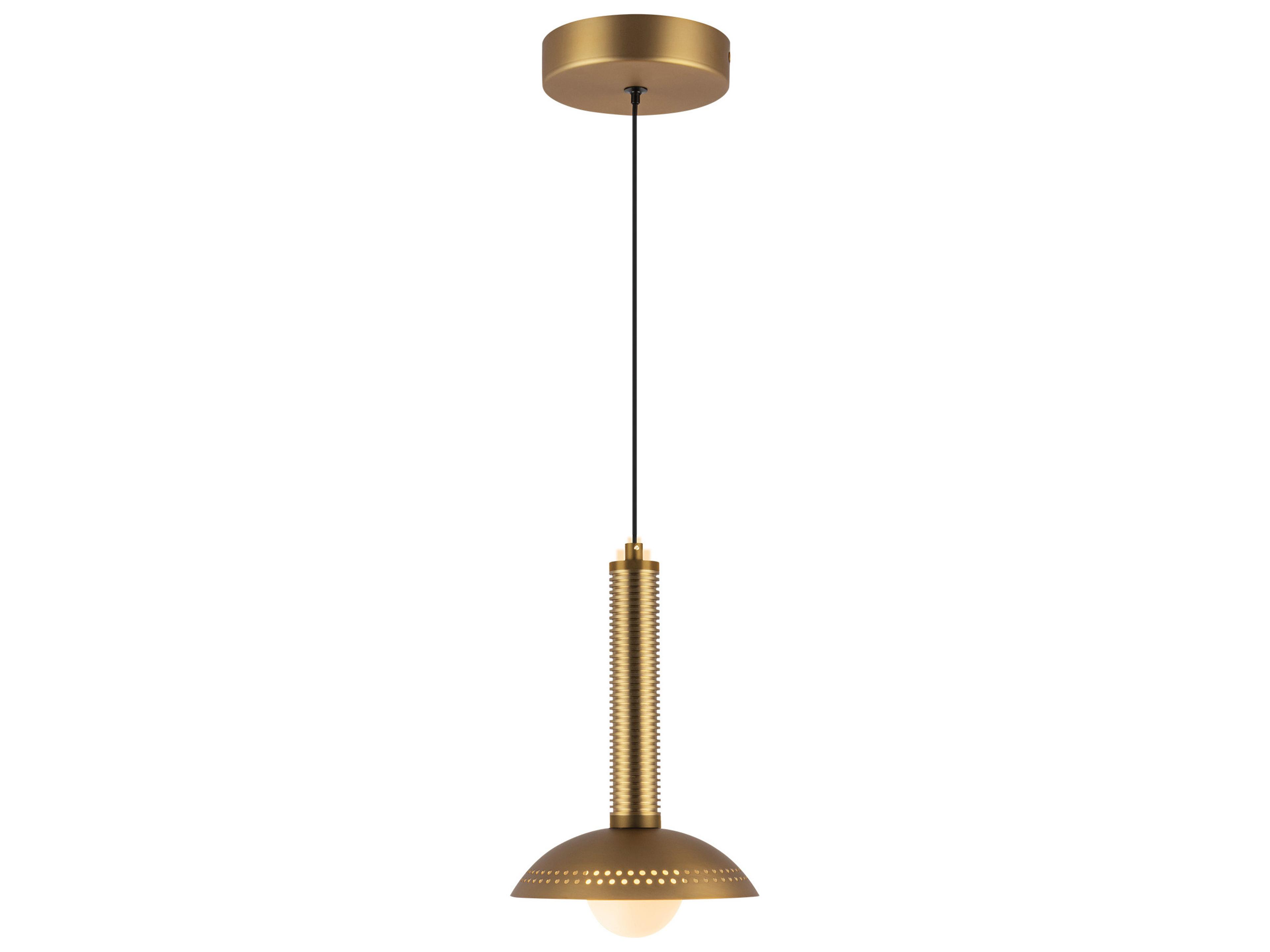 Alora Mood Arden Brushed Gold Dome Mini Pendant
