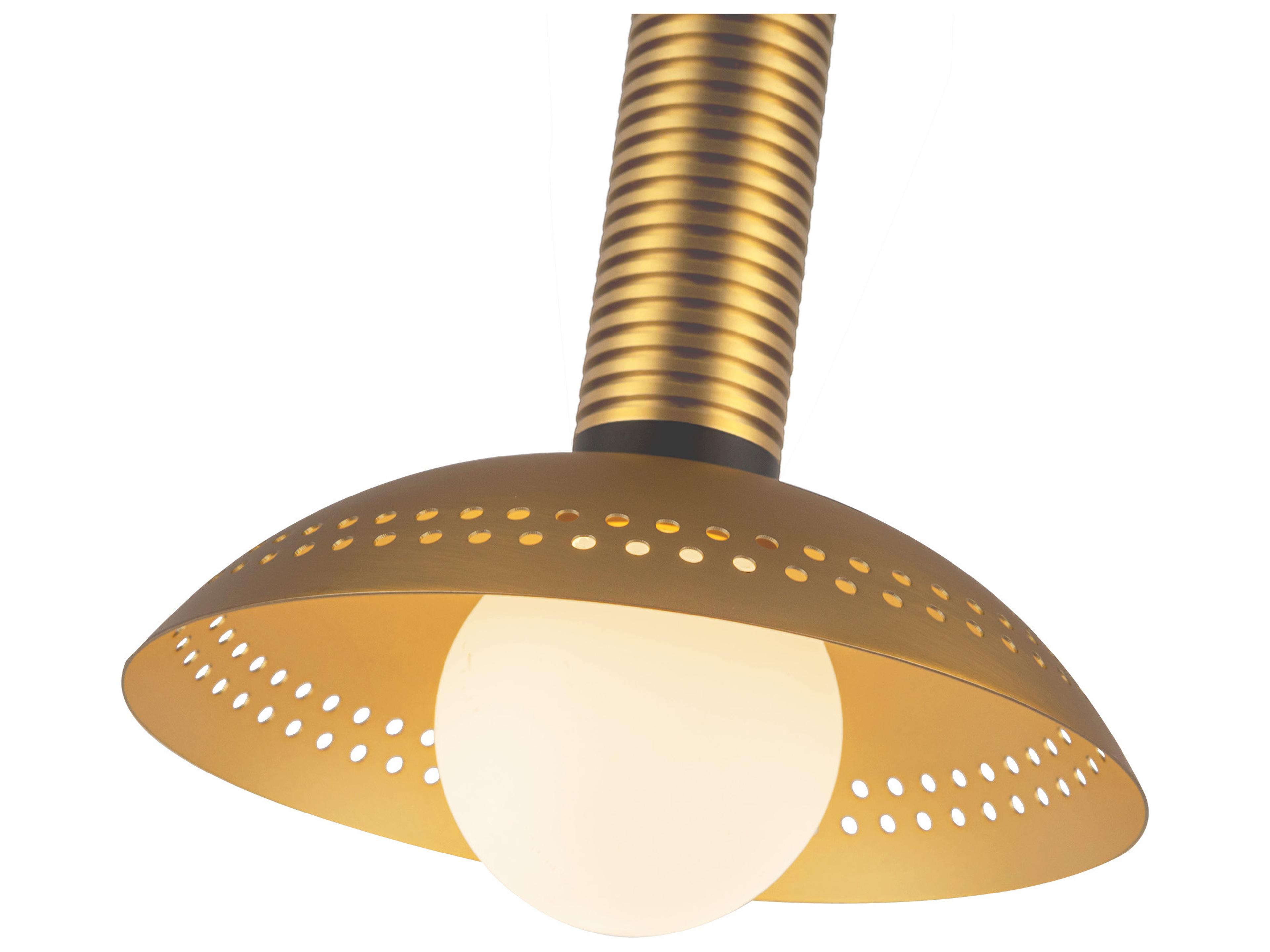 Alora Mood Arden Brushed Gold Dome Mini Pendant