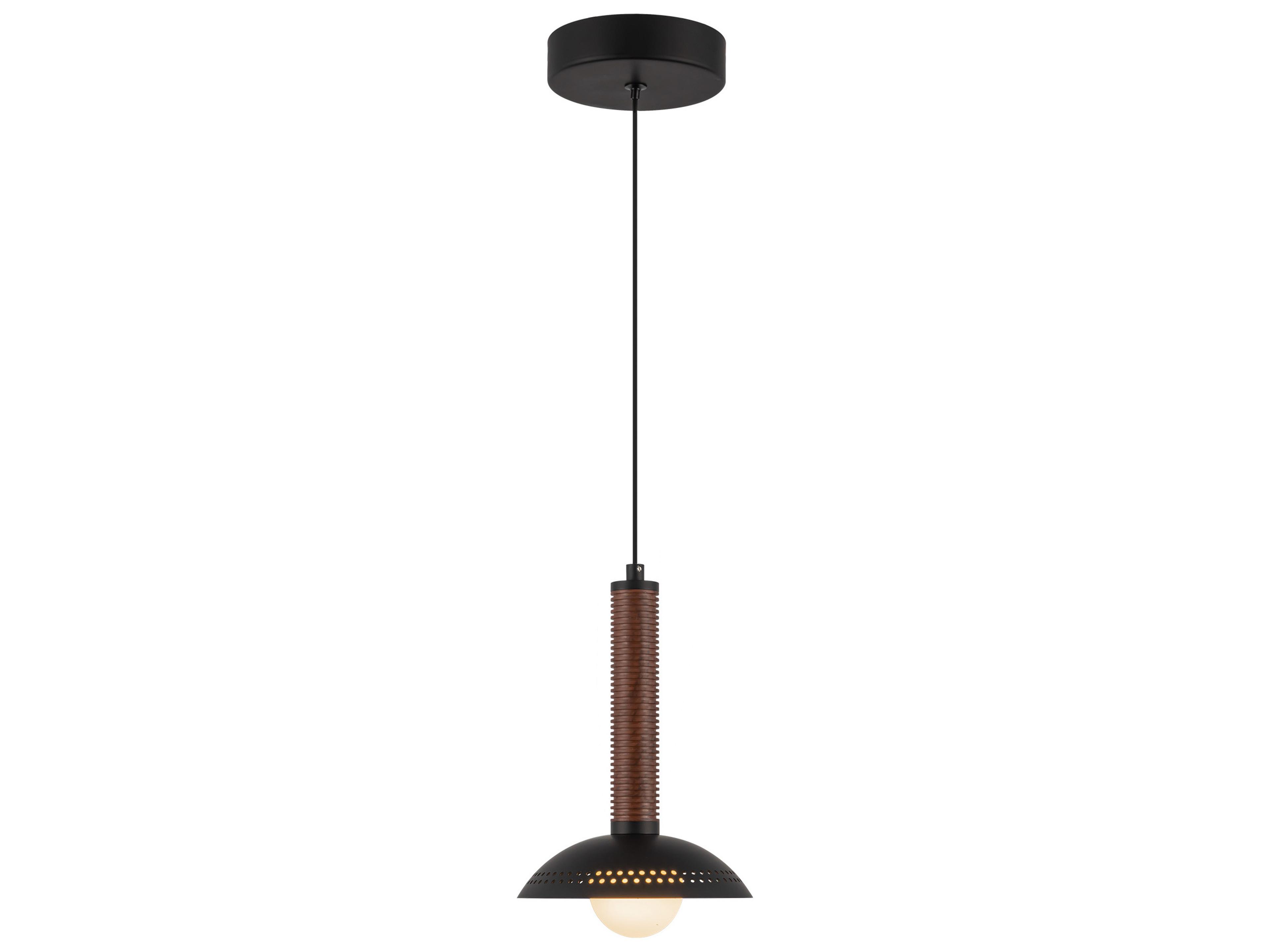 Alora Mood Arden Matte Black Dome Mini Pendant