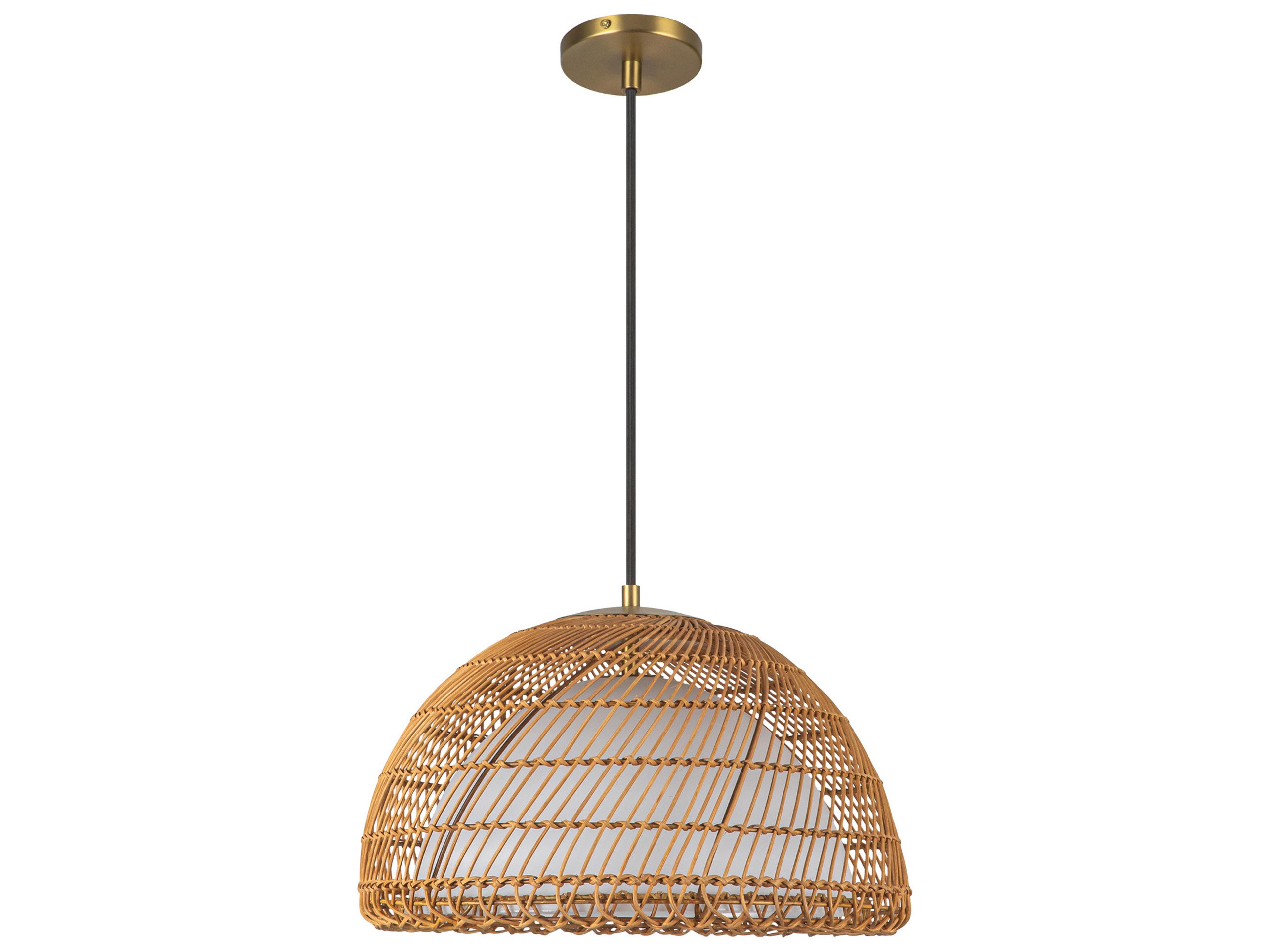 Alora Mood Bondi 1-Light Brushed Gold Dome Pendant