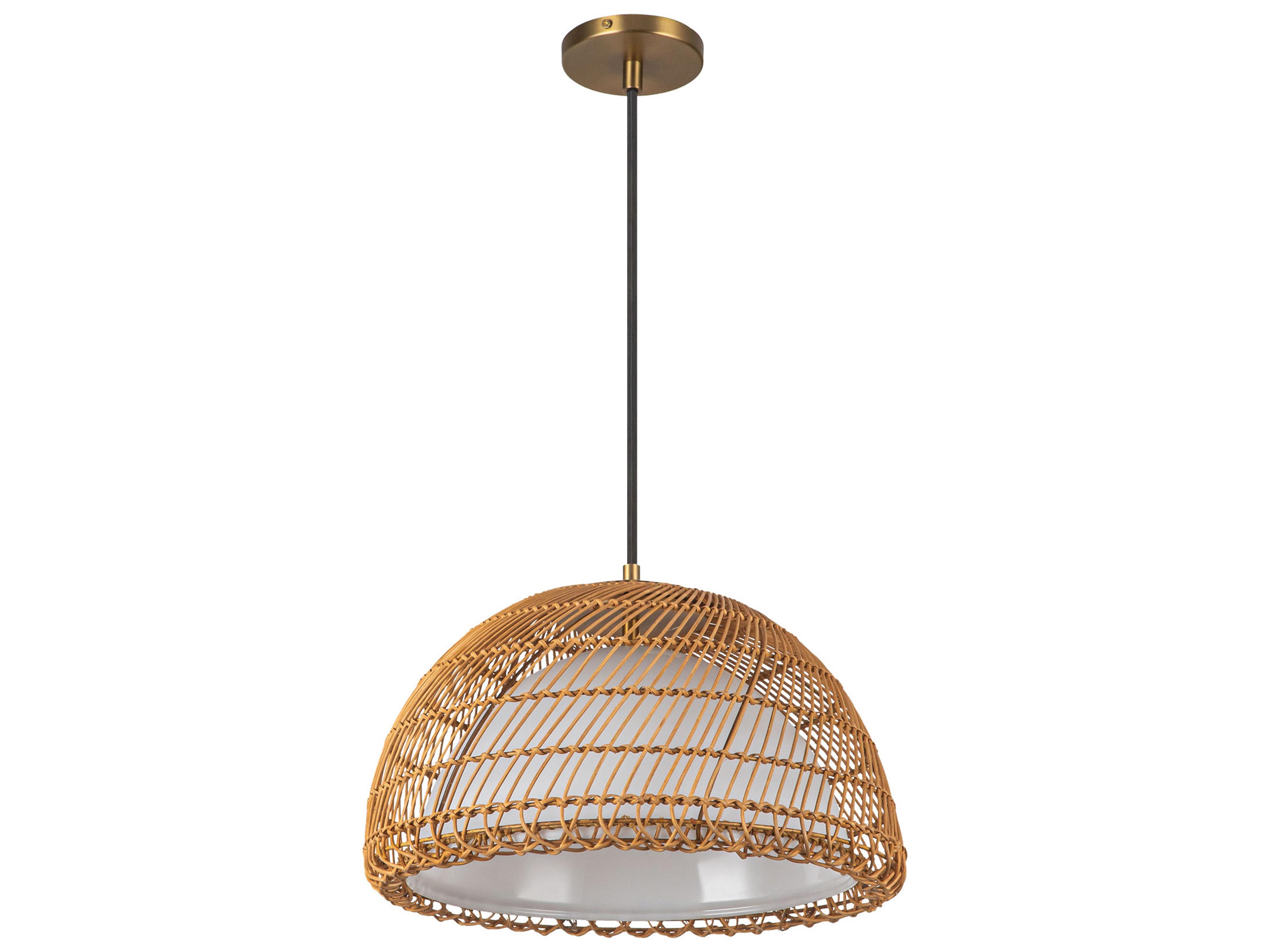 Alora Mood Bondi 1-Light Brushed Gold Dome Pendant