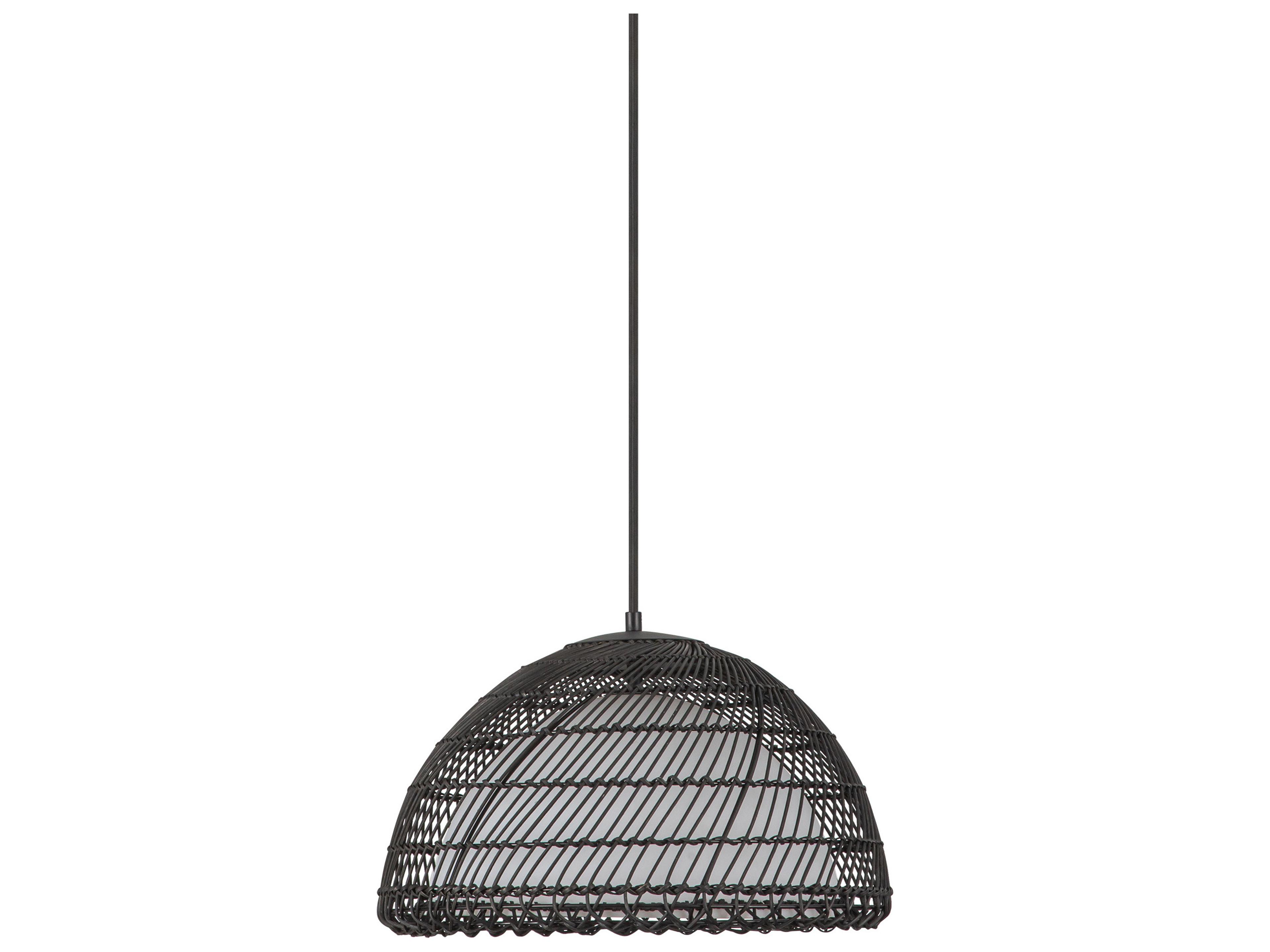 Alora Mood Bondi 1-Light Matte Black Dome Pendant