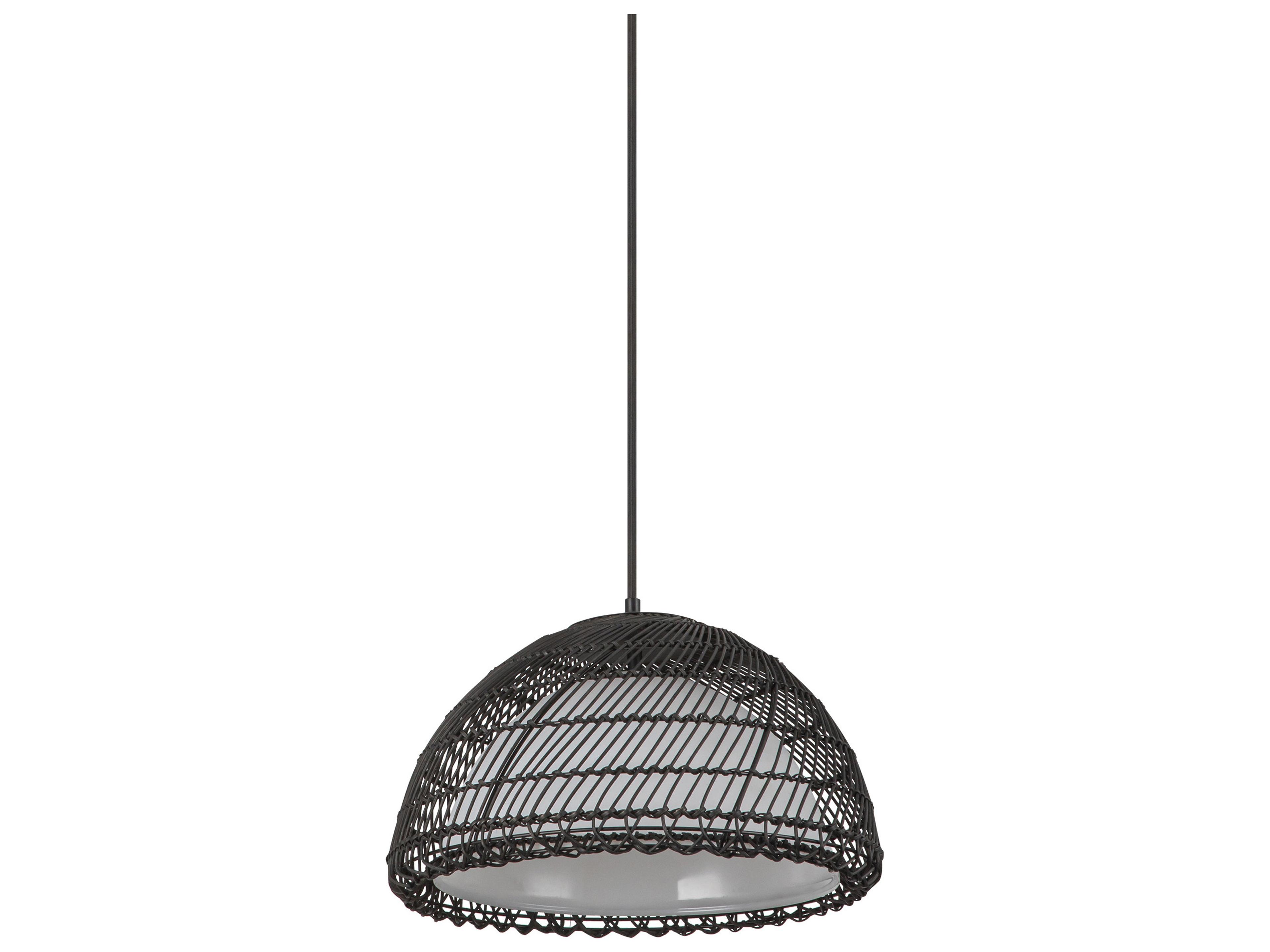 Alora Mood Bondi 1-Light Matte Black Dome Pendant