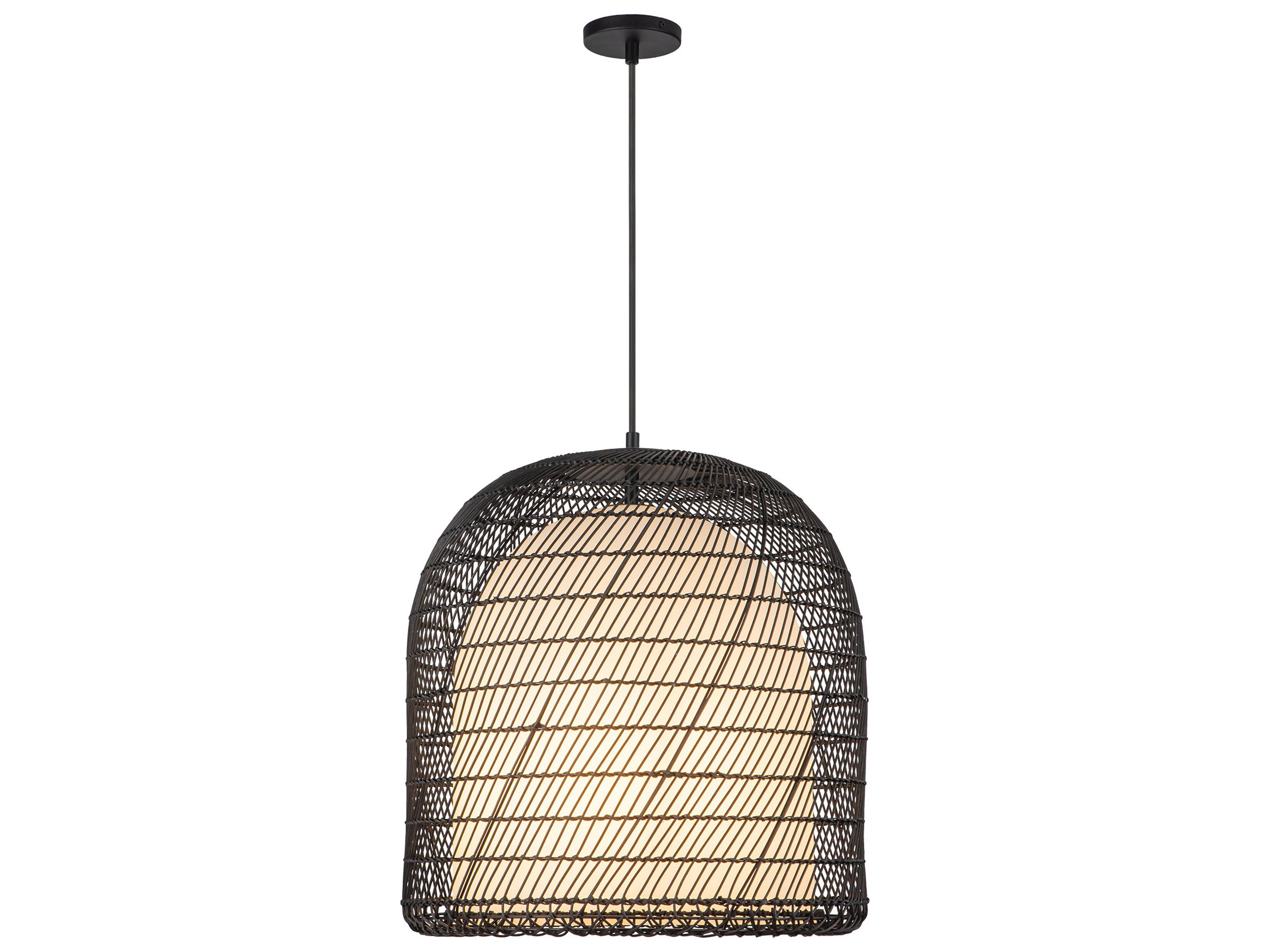 Bondi Pendant with Natural Rattan Shade
