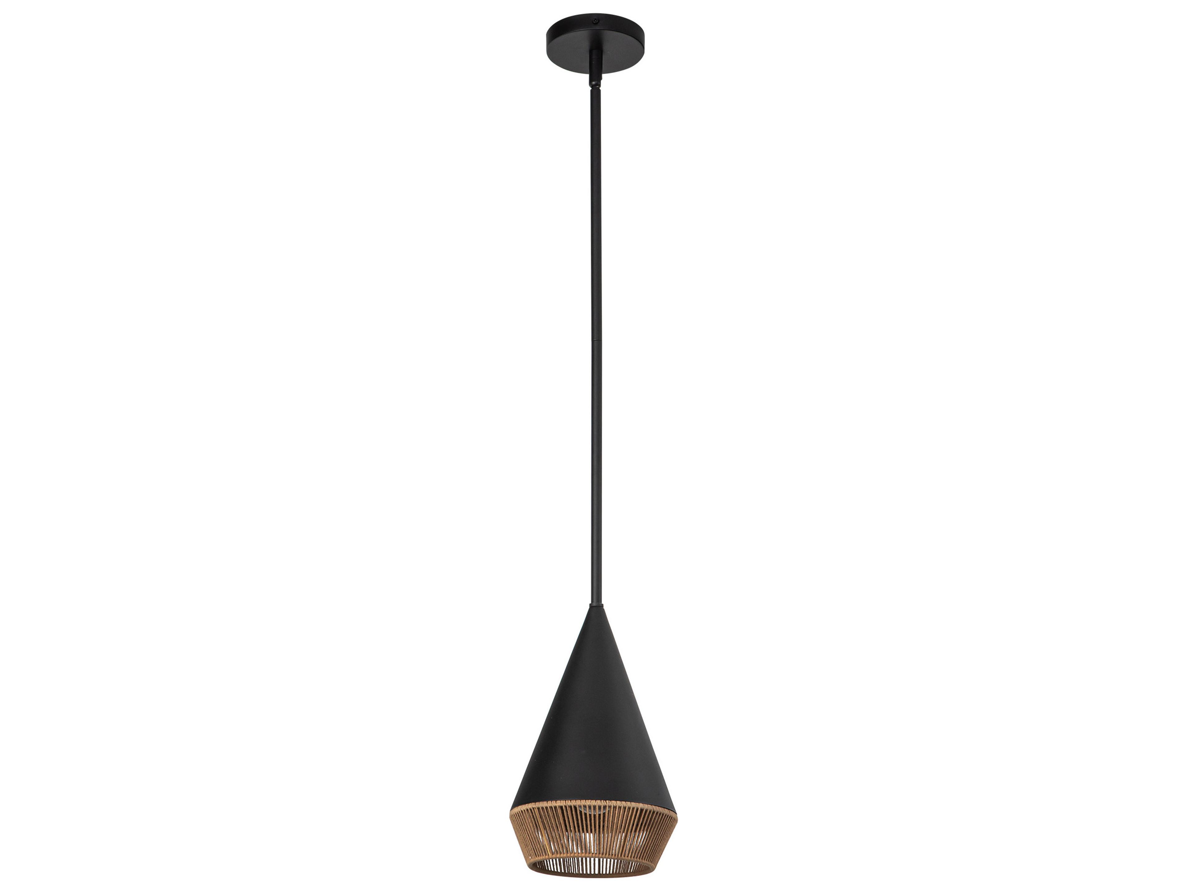 Alora Mood Daphne 1-Light Matte Black Geometric Mini Pendant