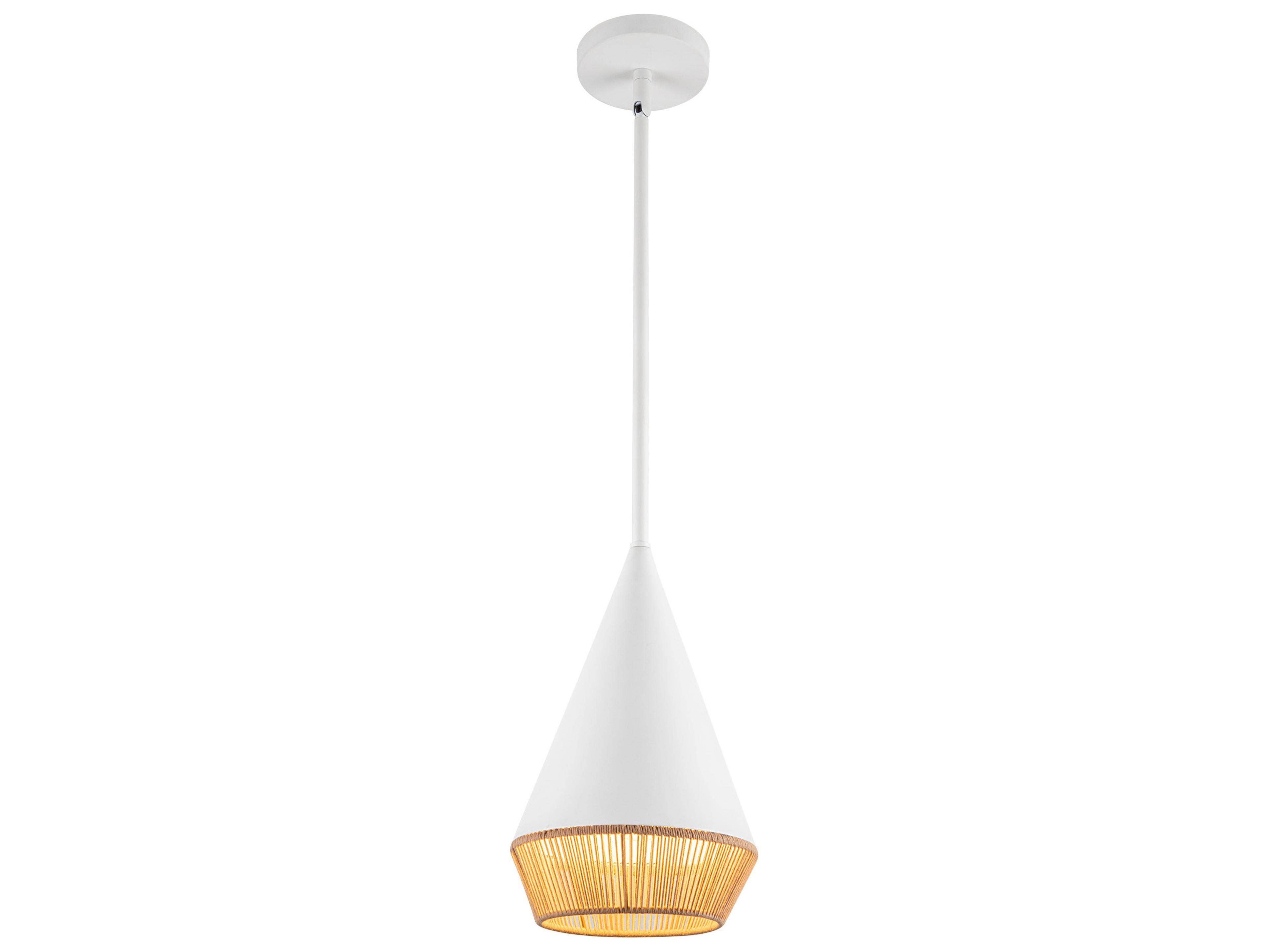 Alora Mood Daphne 1-Light White Geometric Mini Pendant