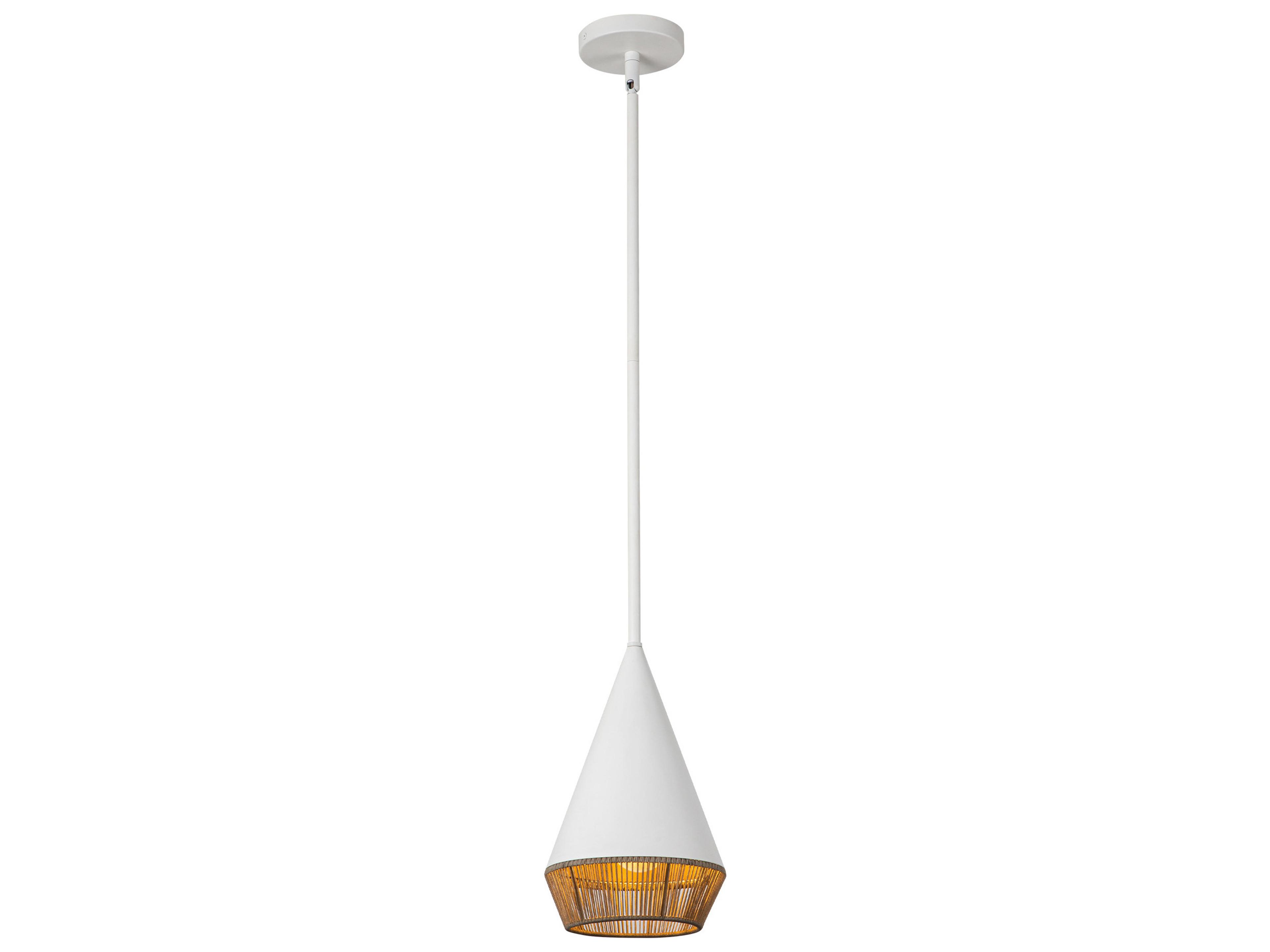 Alora Mood Daphne 1-Light White Geometric Mini Pendant