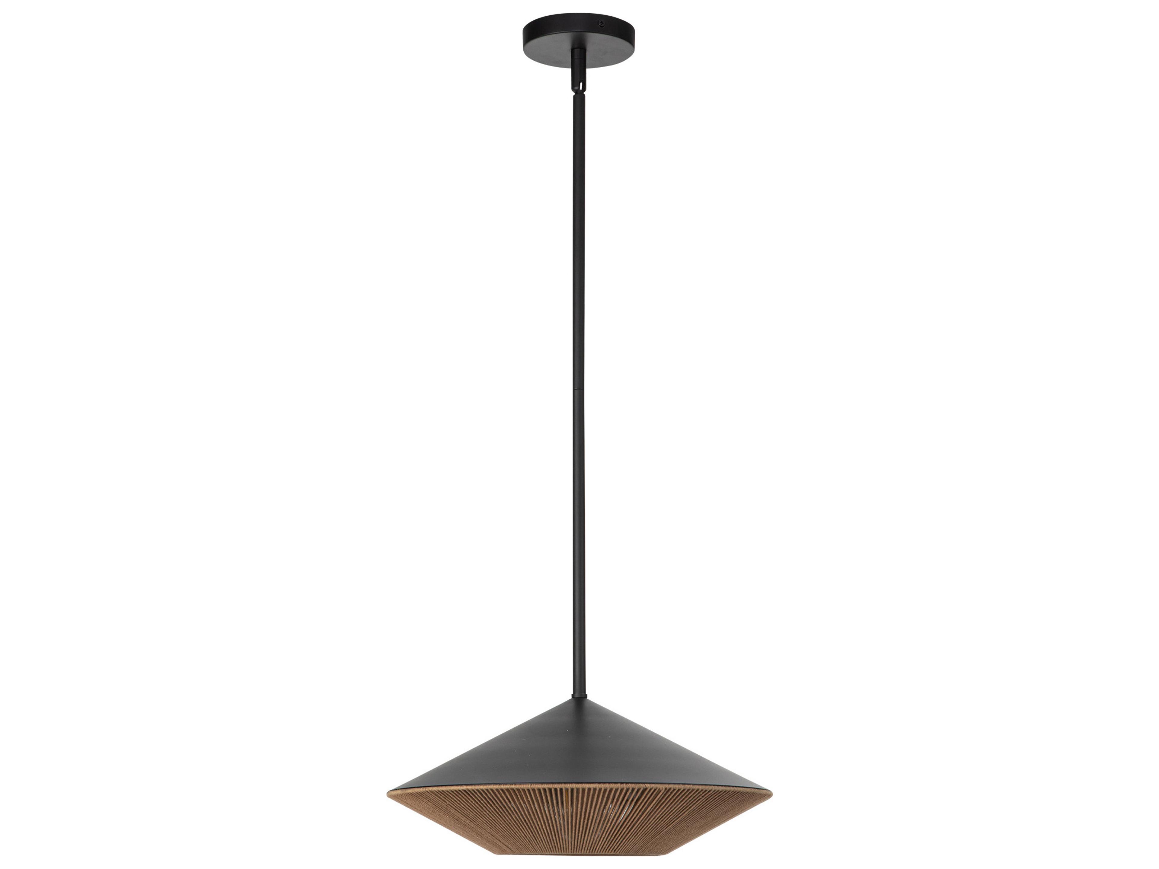 Alora Mood Daphne 1-Light Matte Black Geometric Pendant