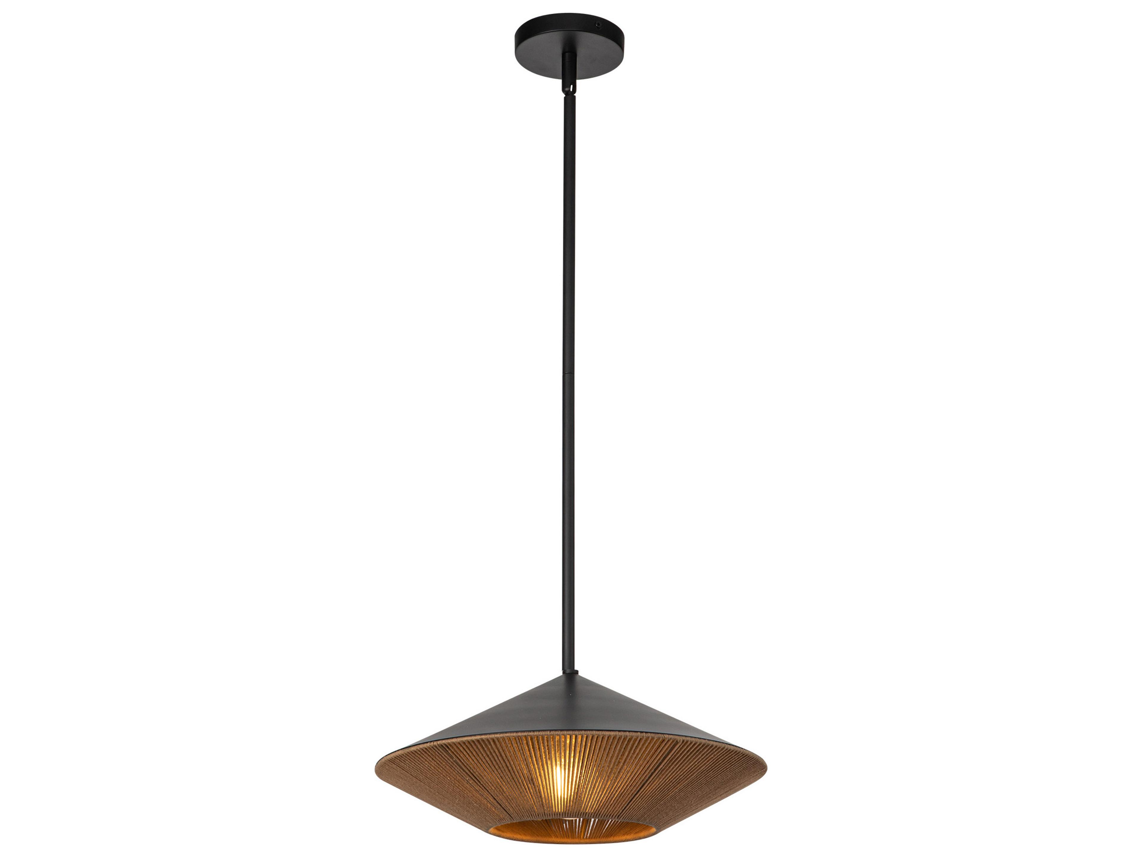 Alora Mood Daphne 1-Light Matte Black Geometric Pendant