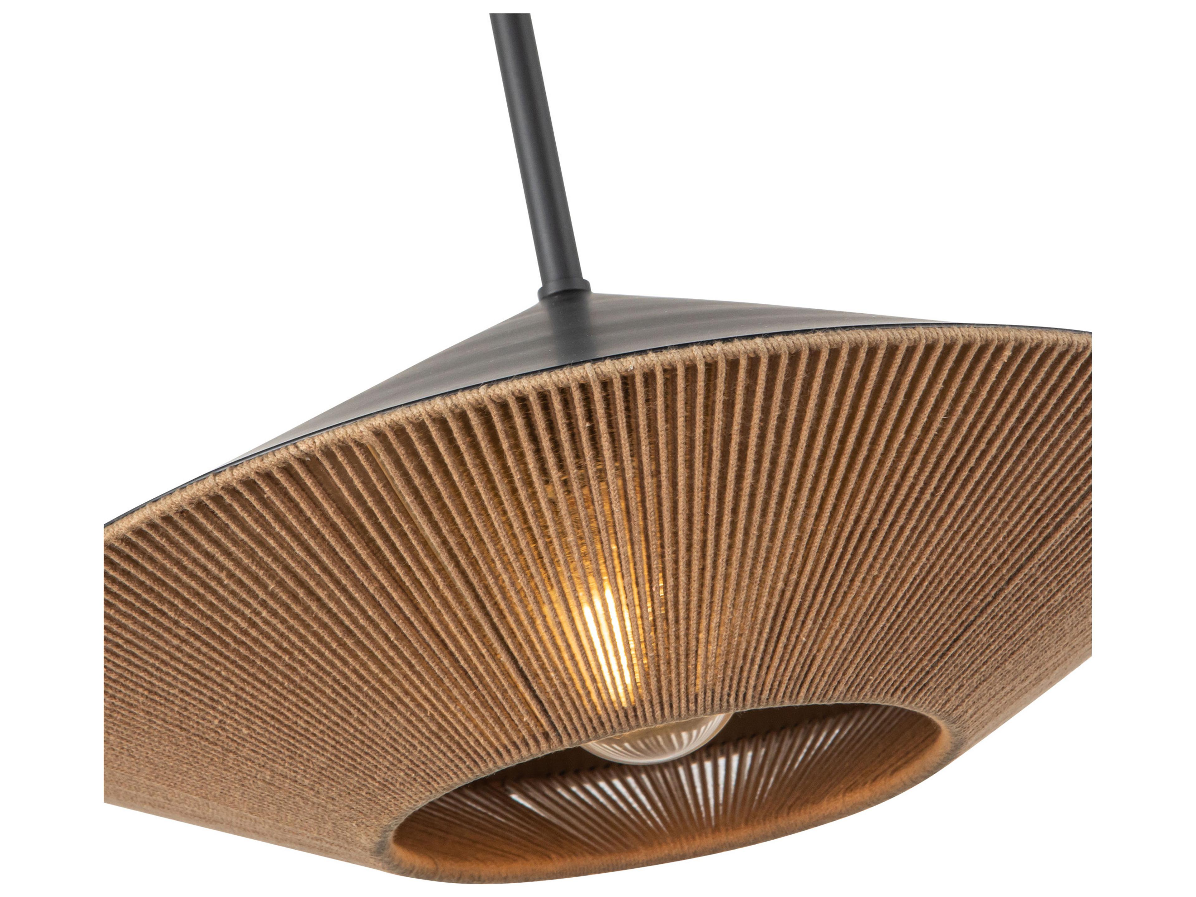 Alora Mood Daphne 1-Light Matte Black Geometric Pendant