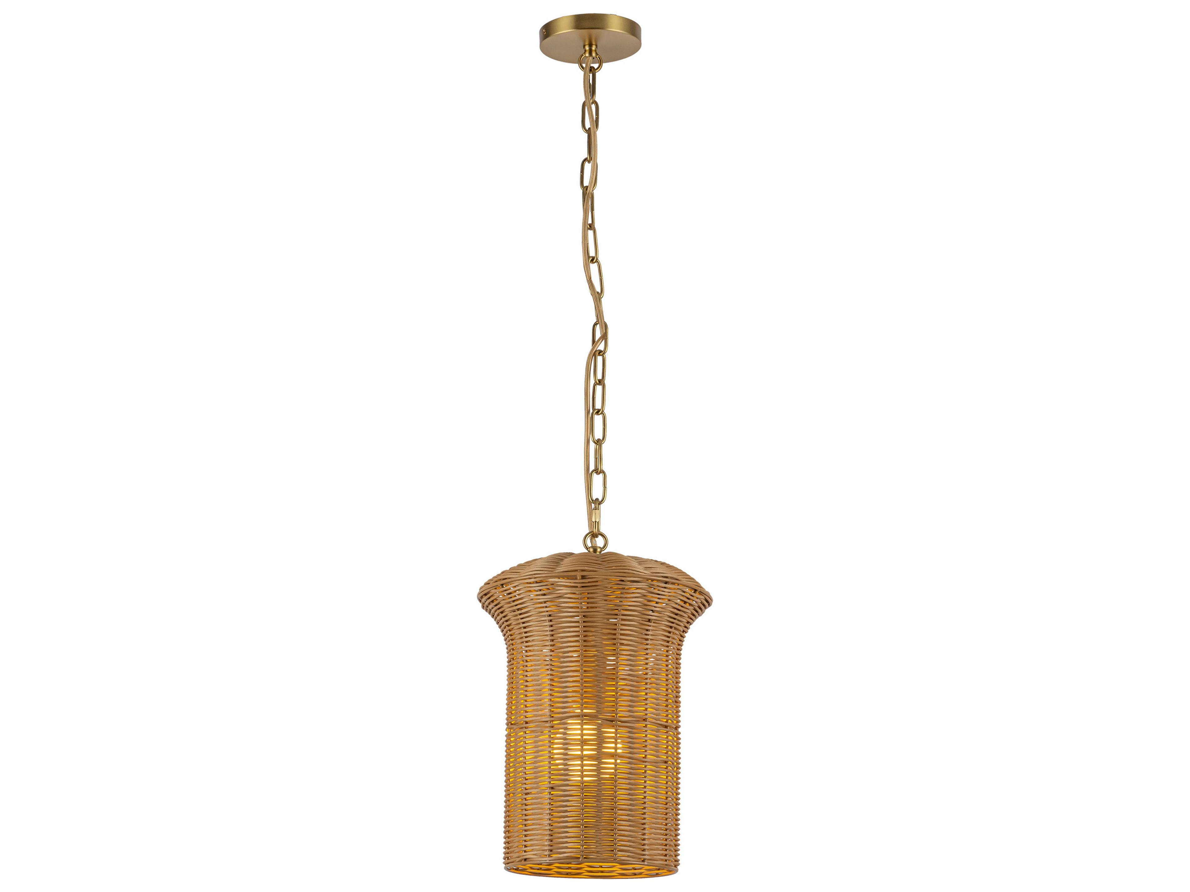 Alora Mood Kai 1-Light Brushed Gold Brown Mini Pendant