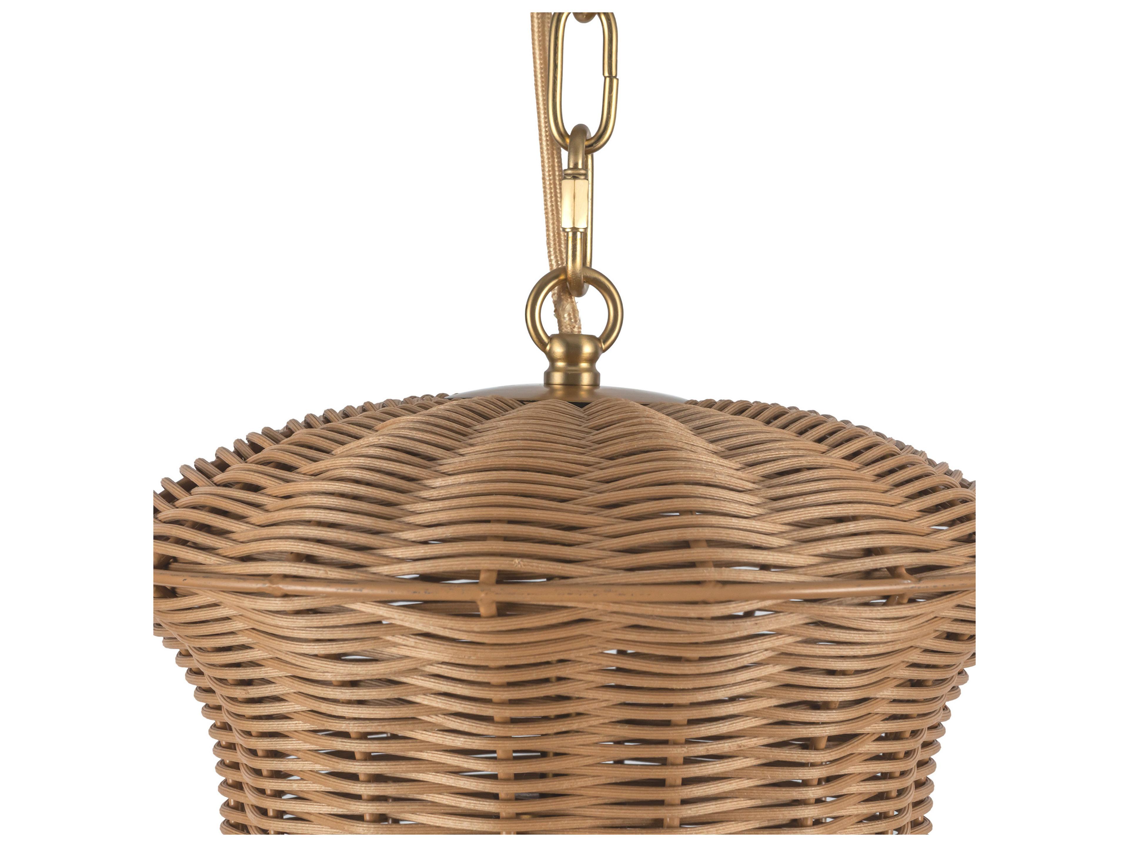 Alora Mood Kai 1-Light Brushed Gold Brown Mini Pendant