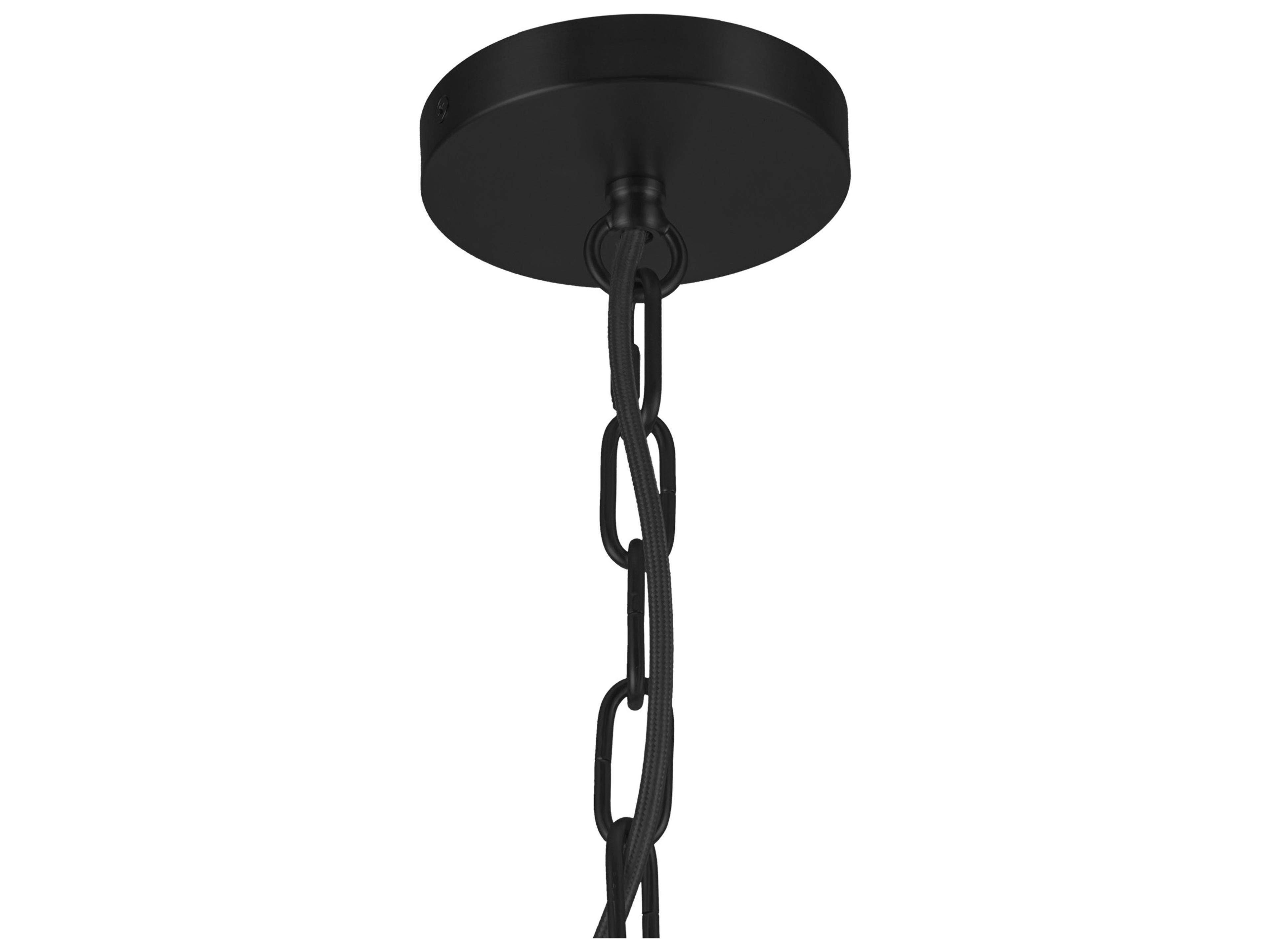 Alora Mood Kai 1-Light Matte Black Brown Mini Pendant
