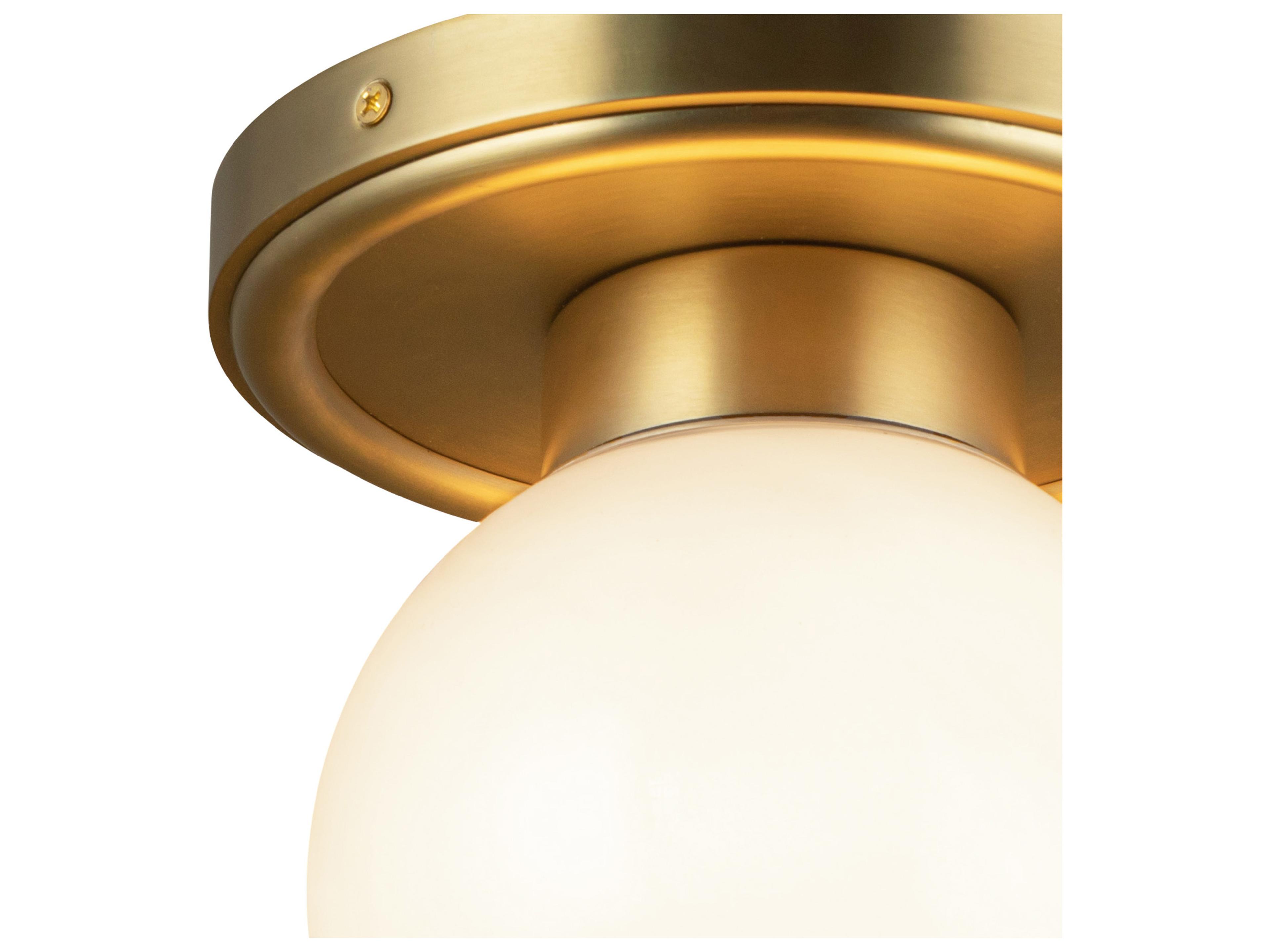 Alora Mood Fiore 1-Light Brushed Gold Globe Semi Flush Mount