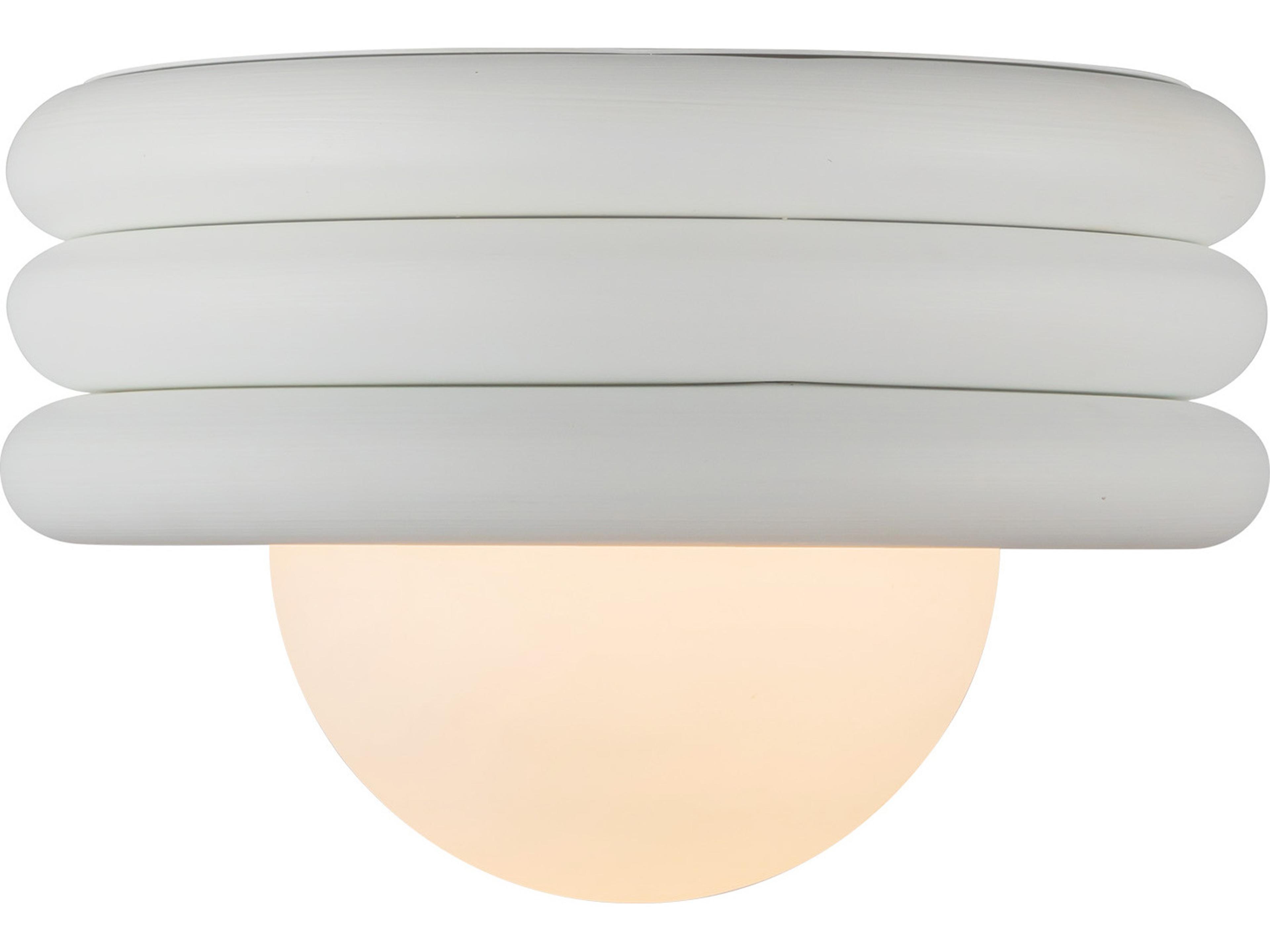 Alora Mood Harvey 1-Light Antique White Globe Semi Flush Mount