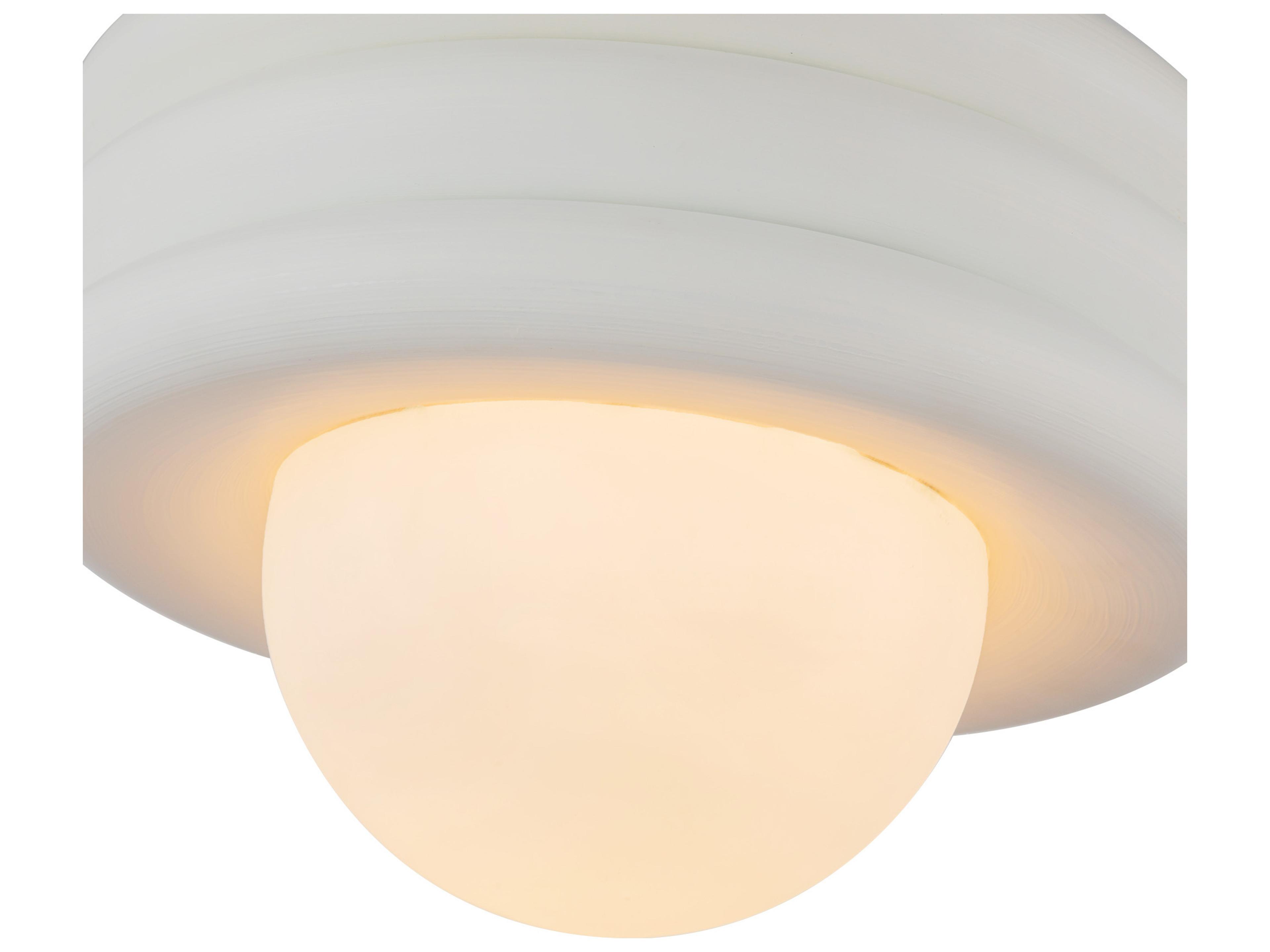 Alora Mood Harvey 1-Light Antique White Globe Semi Flush Mount
