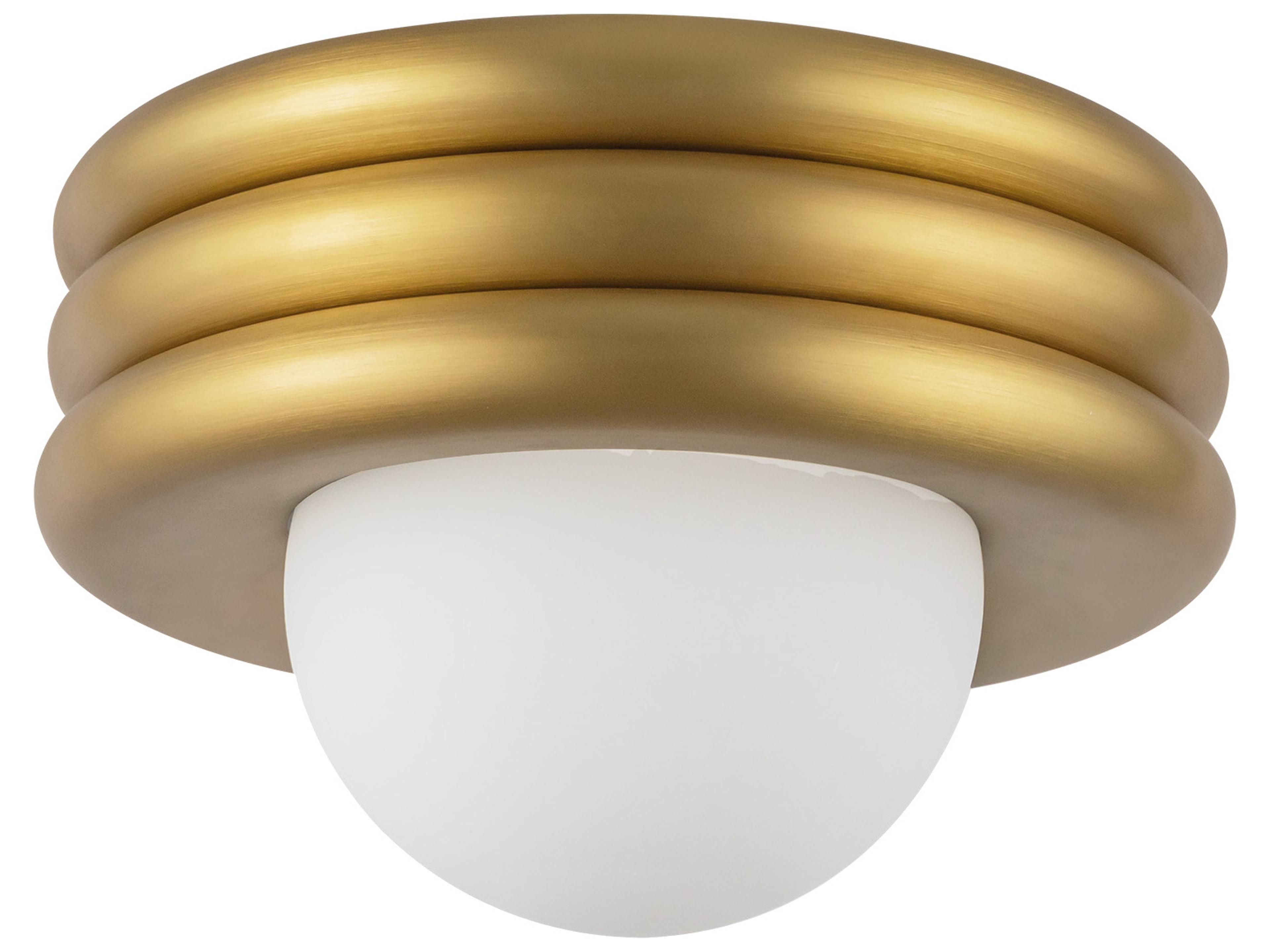 Alora Mood Harvey 1-Light Brushed Gold Globe Semi Flush Mount