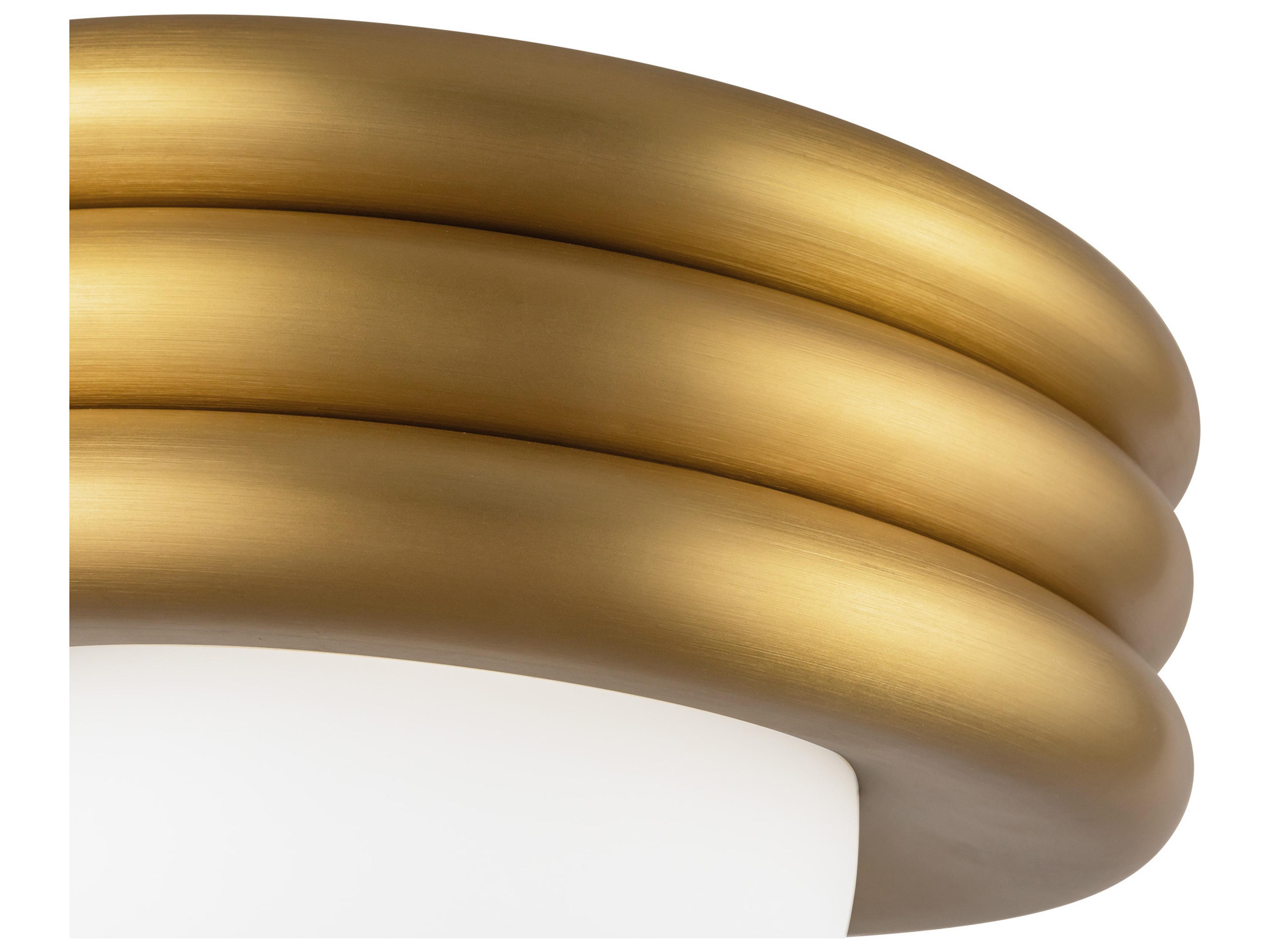 Alora Mood Harvey 1-Light Brushed Gold Globe Semi Flush Mount