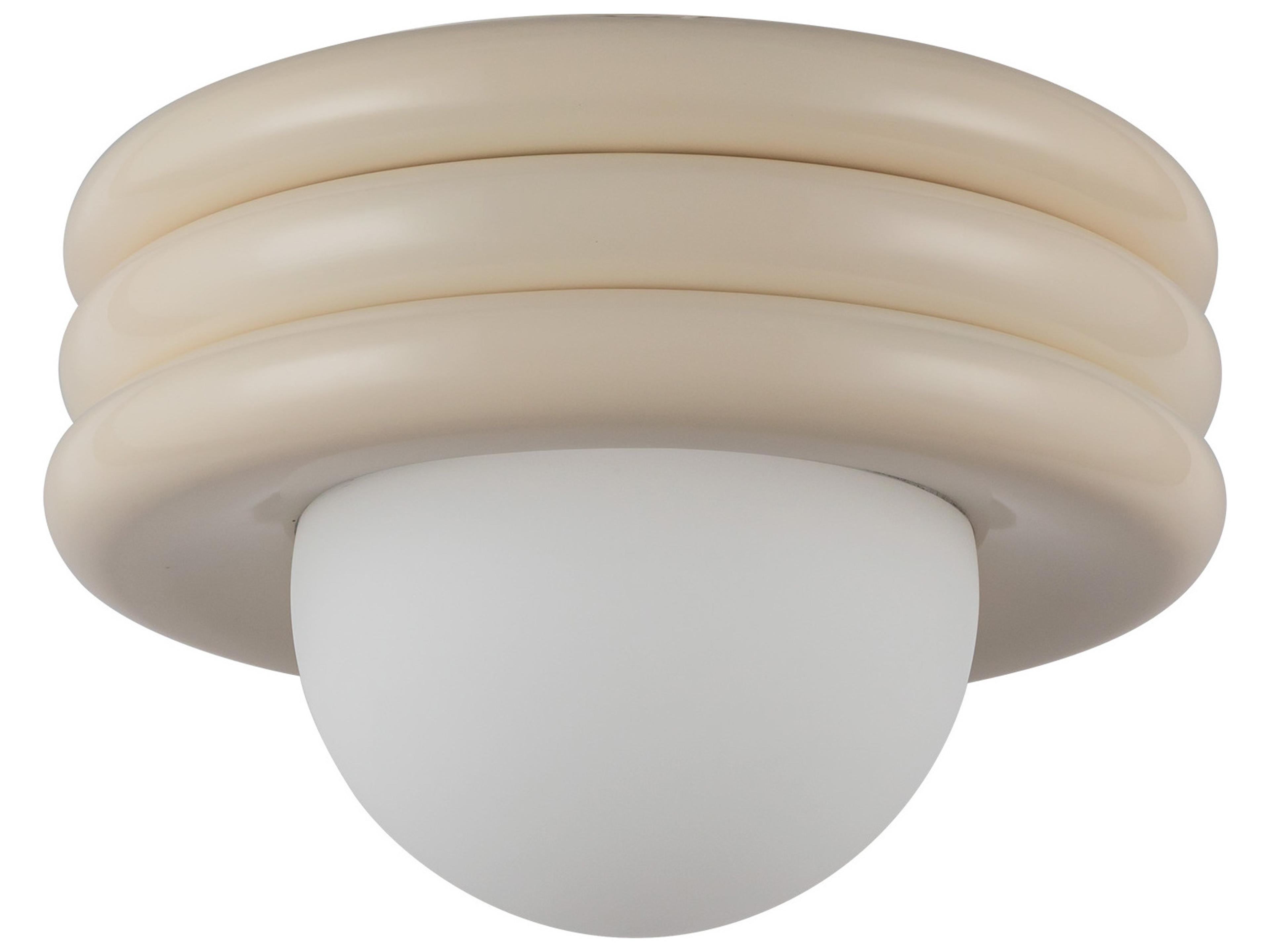 Alora Mood Harvey 1-Light Pearl White Globe Semi Flush Mount