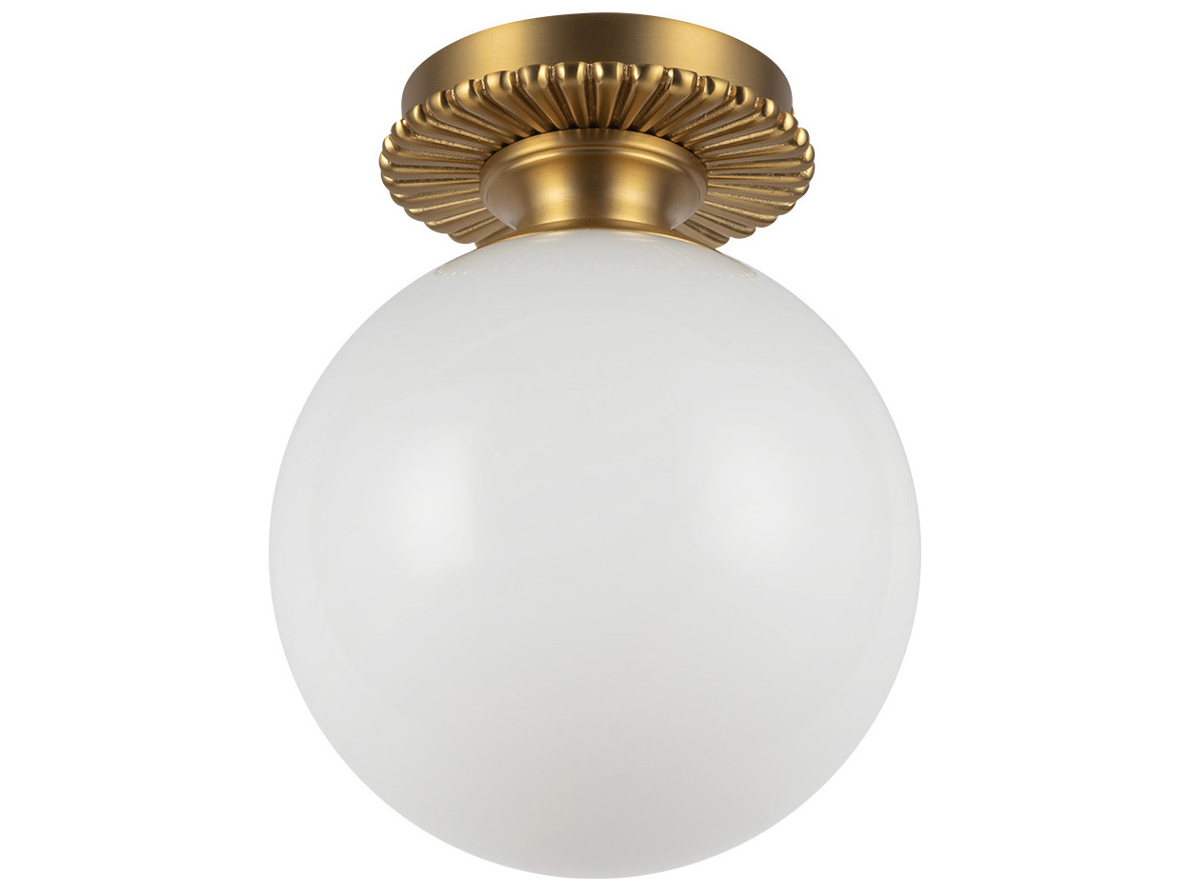 Alora Mood Otis 1-Light Brushed Gold Globe Semi Flush Mount