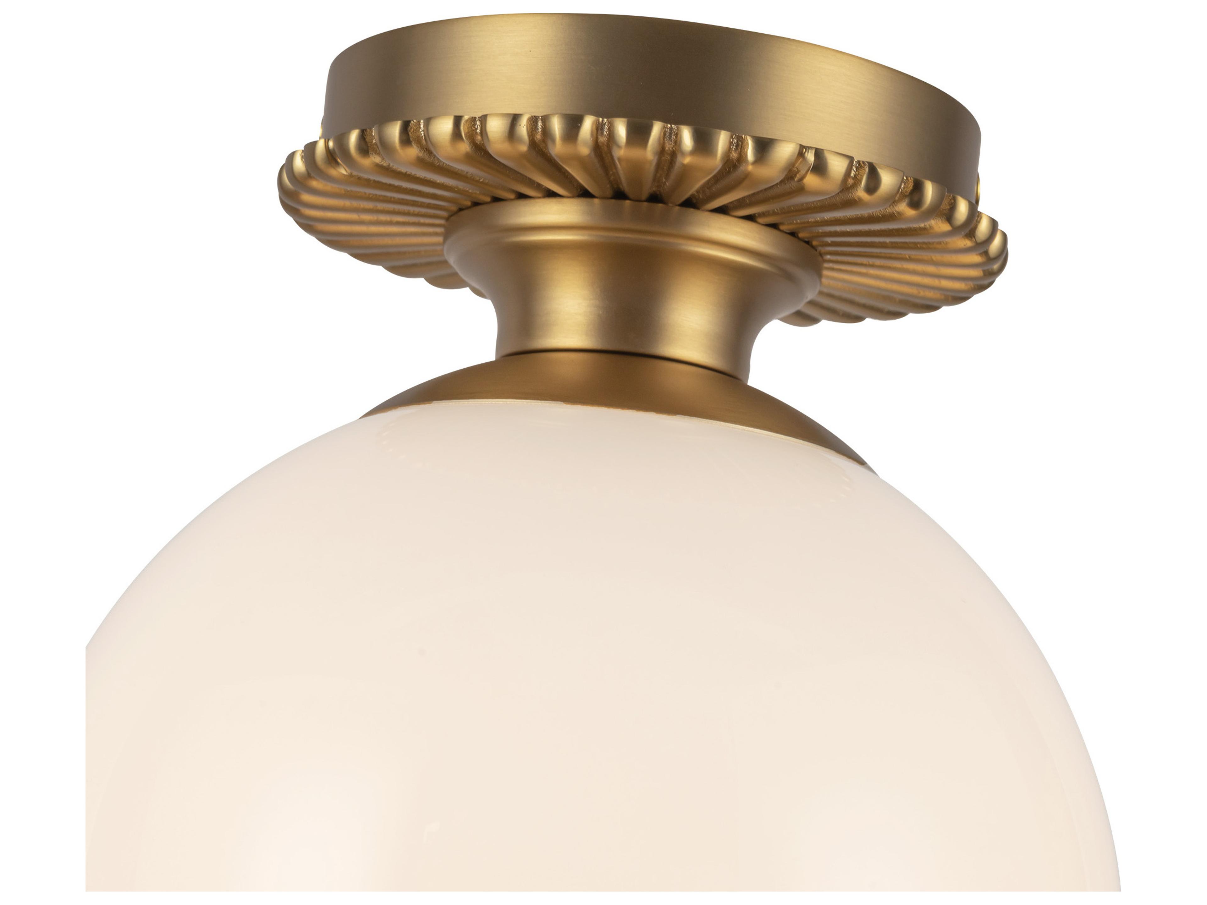 Alora Mood Otis 1-Light Brushed Gold Globe Semi Flush Mount
