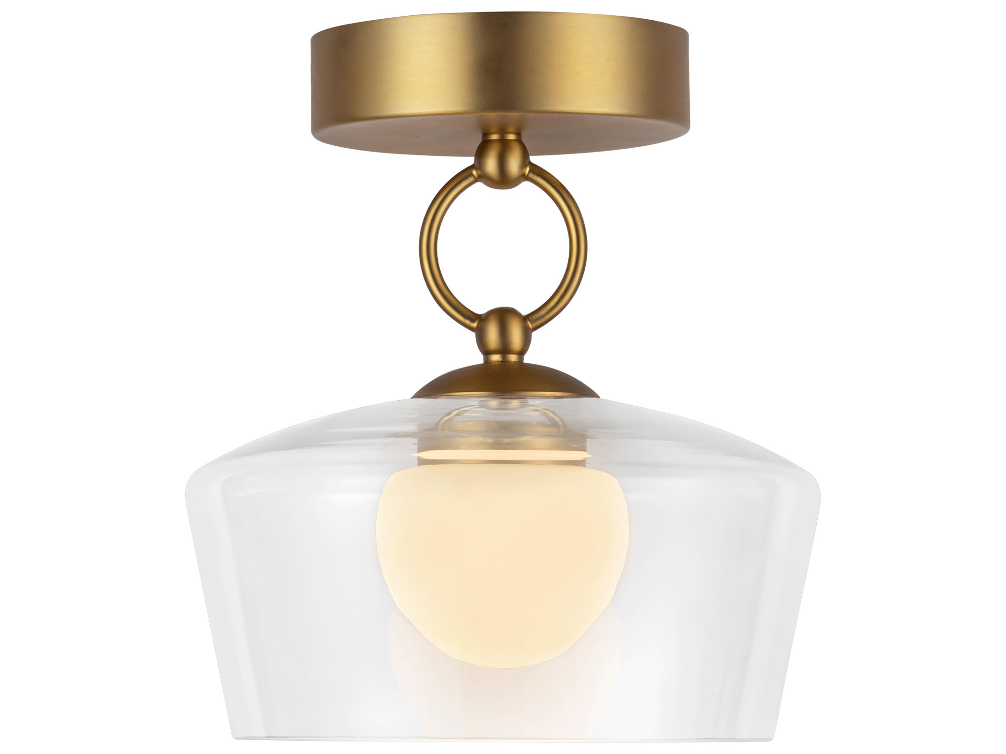Alora Mood Leota Brushed Gold Semi Flush Mount