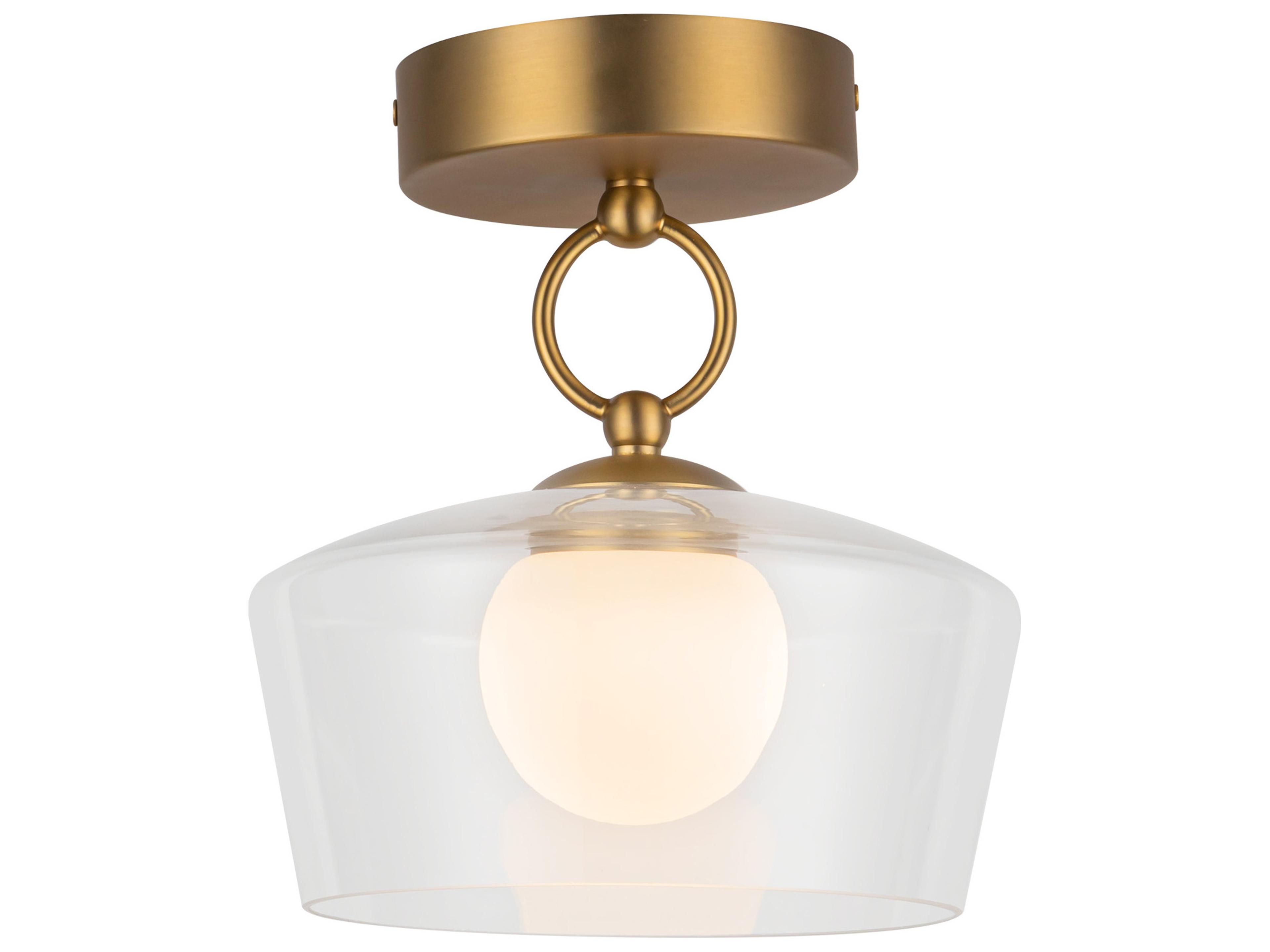 Alora Mood Leota Brushed Gold Semi Flush Mount