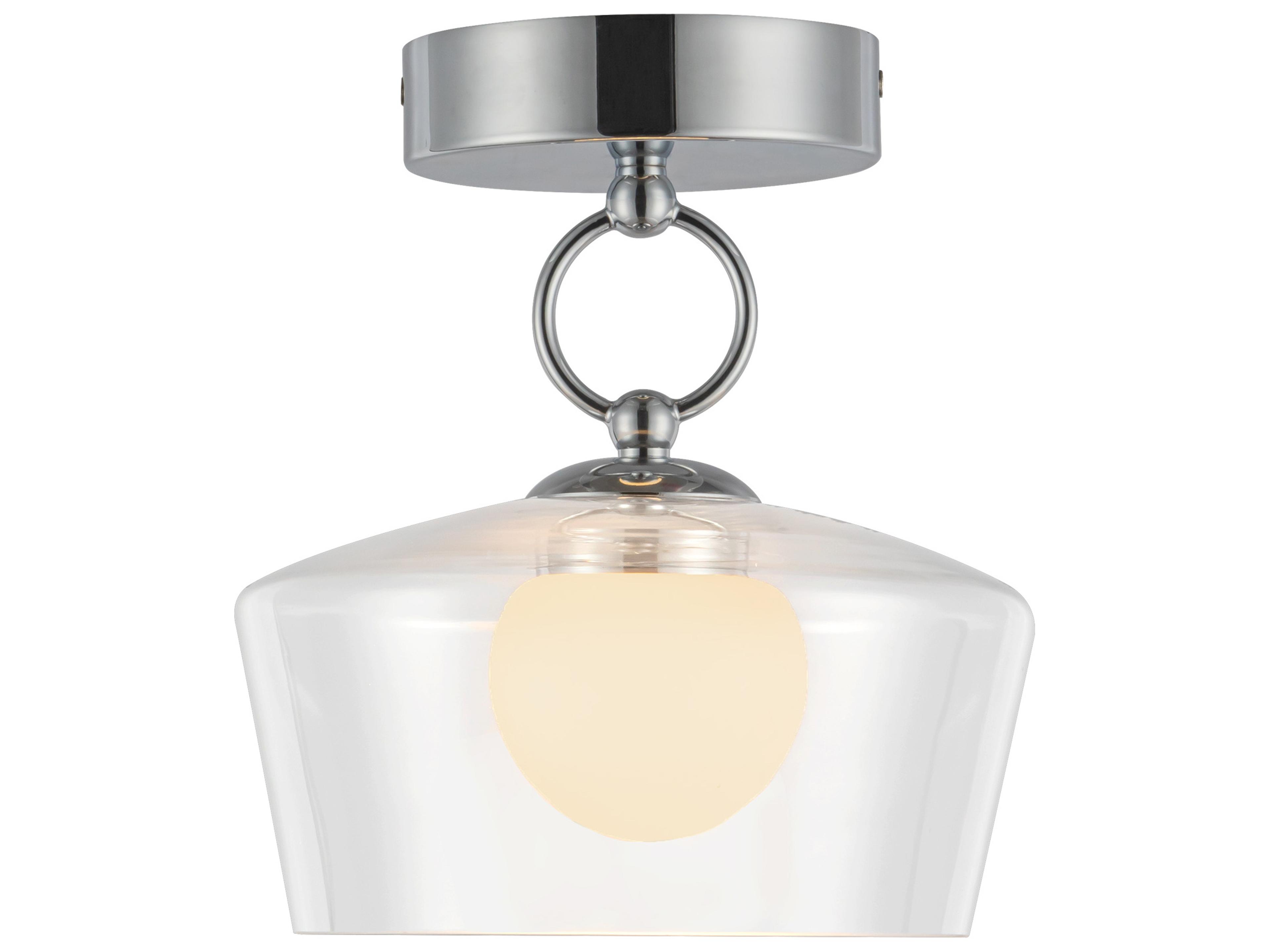 Leota LED Semi-Flush Mount in Polished Chrome
