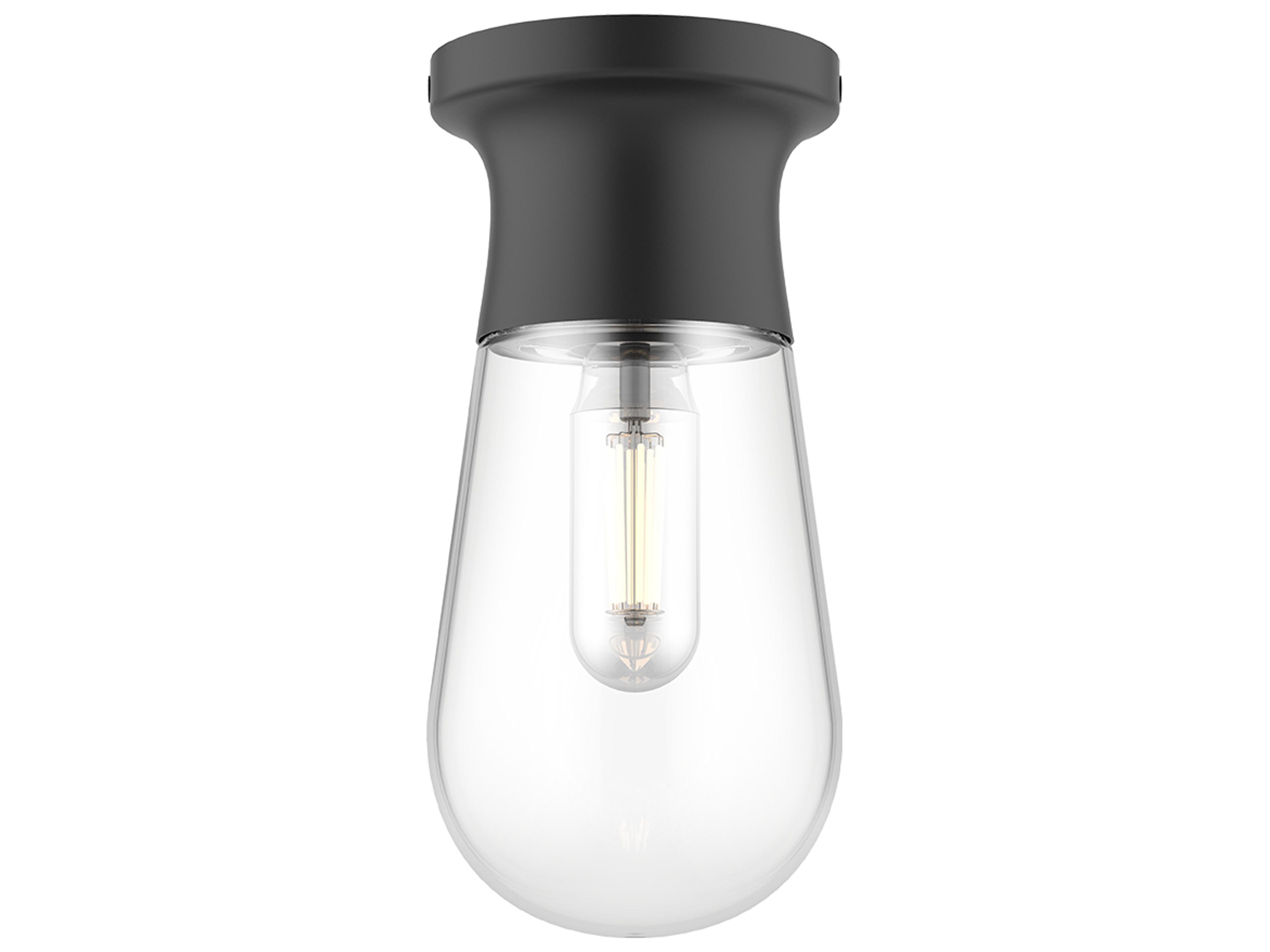 Marcel Semi-Flush Mount Ceiling Light in Matte Black