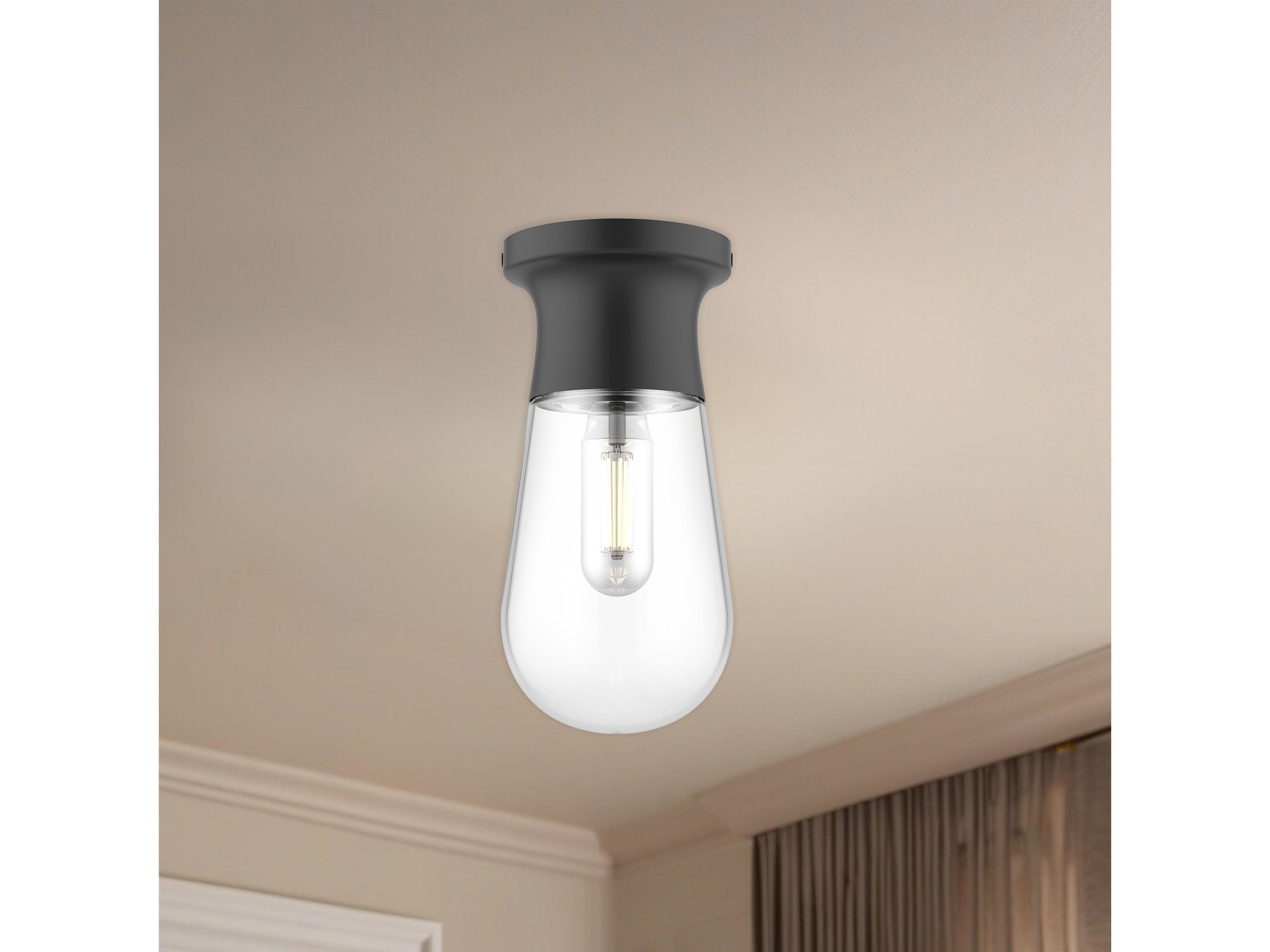 Alora Mood Marcel 1-Light Matte Black Flush Mount