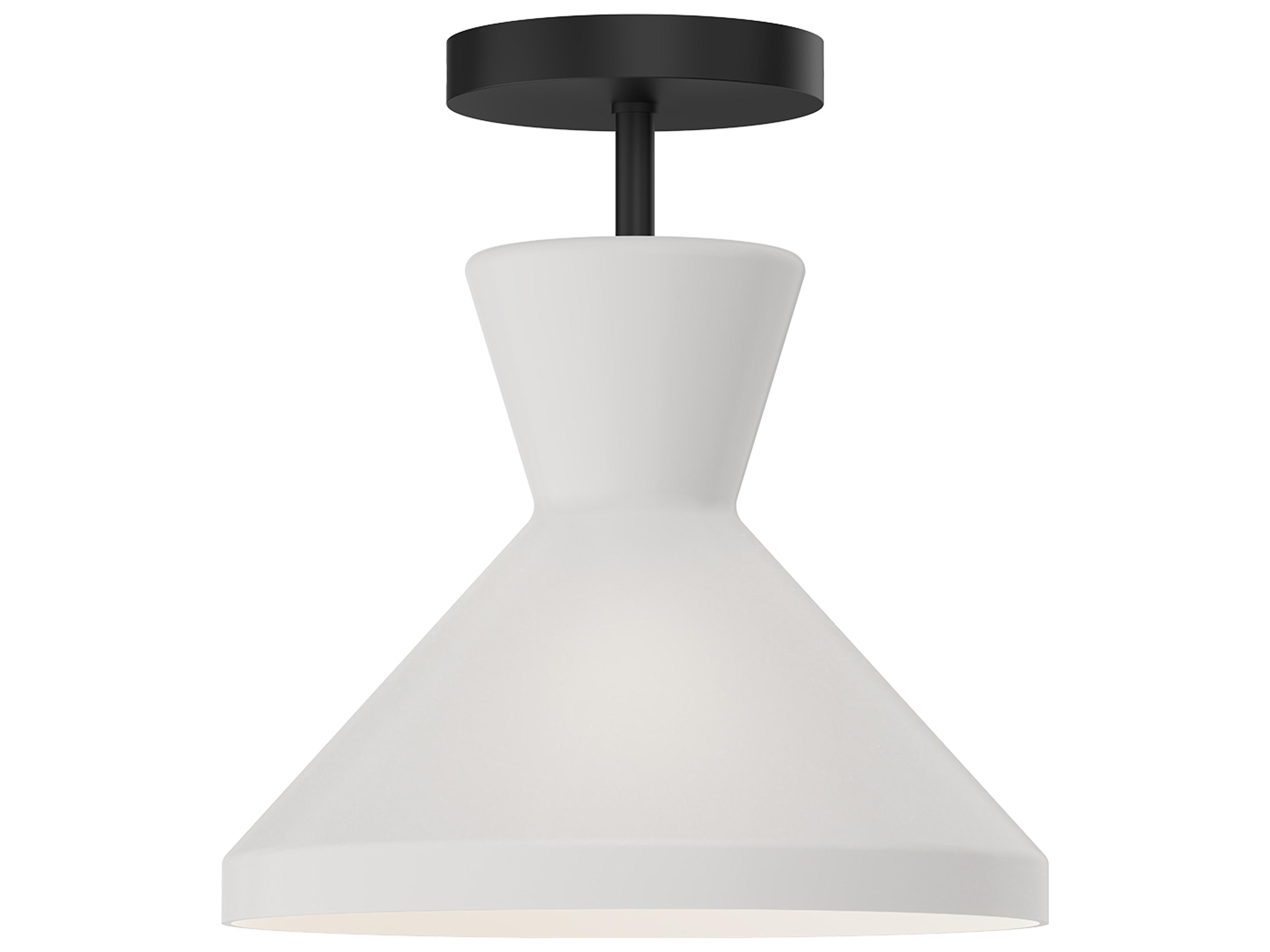 Betty Semi-Flush Mount Ceiling Light in Matte Black