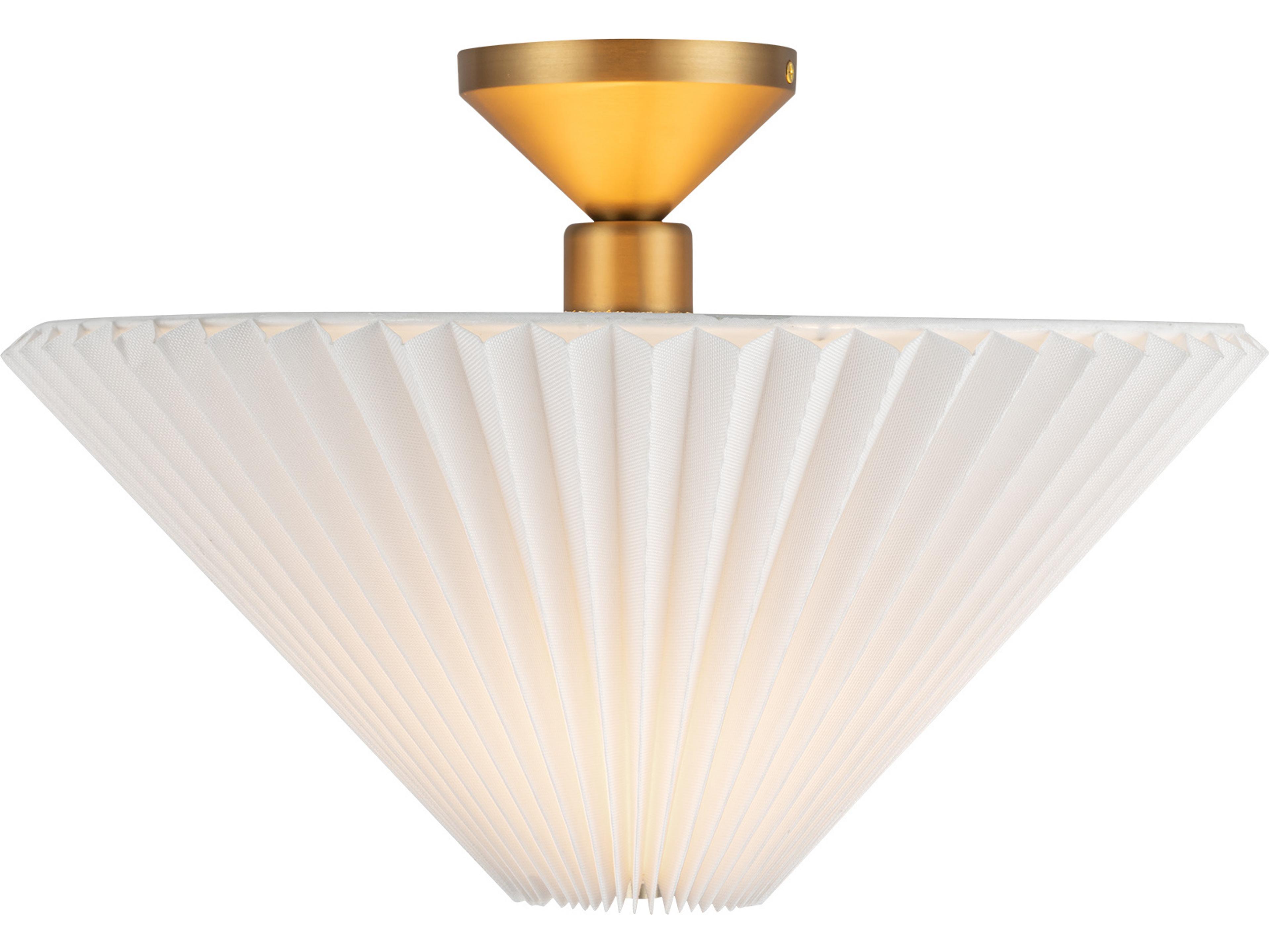 Bridgette Semi-Flush Mount Ceiling Light in Brushed Gold