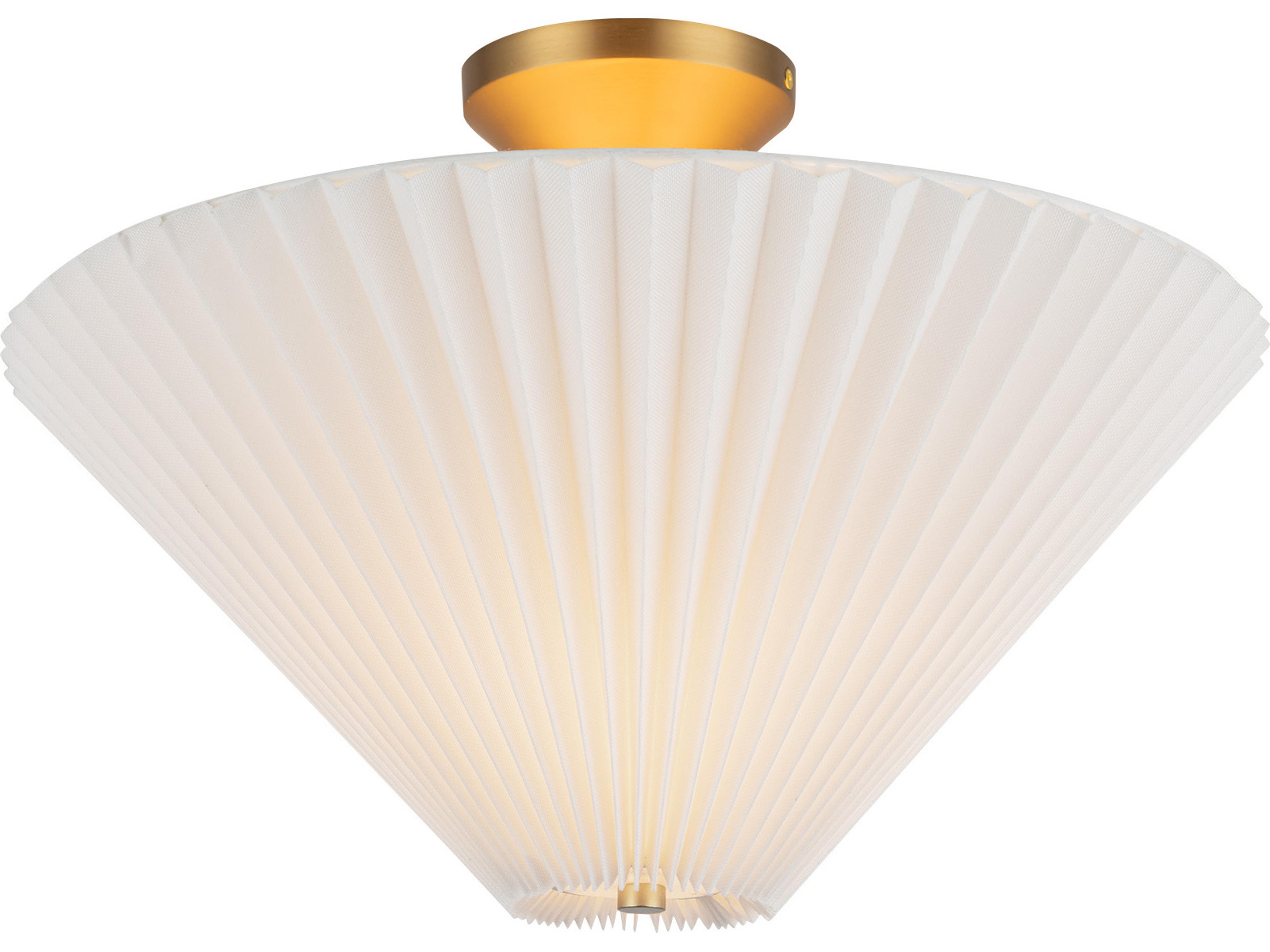 Alora Mood Bridgette 1-Light Brushed Gold Semi Flush Mount