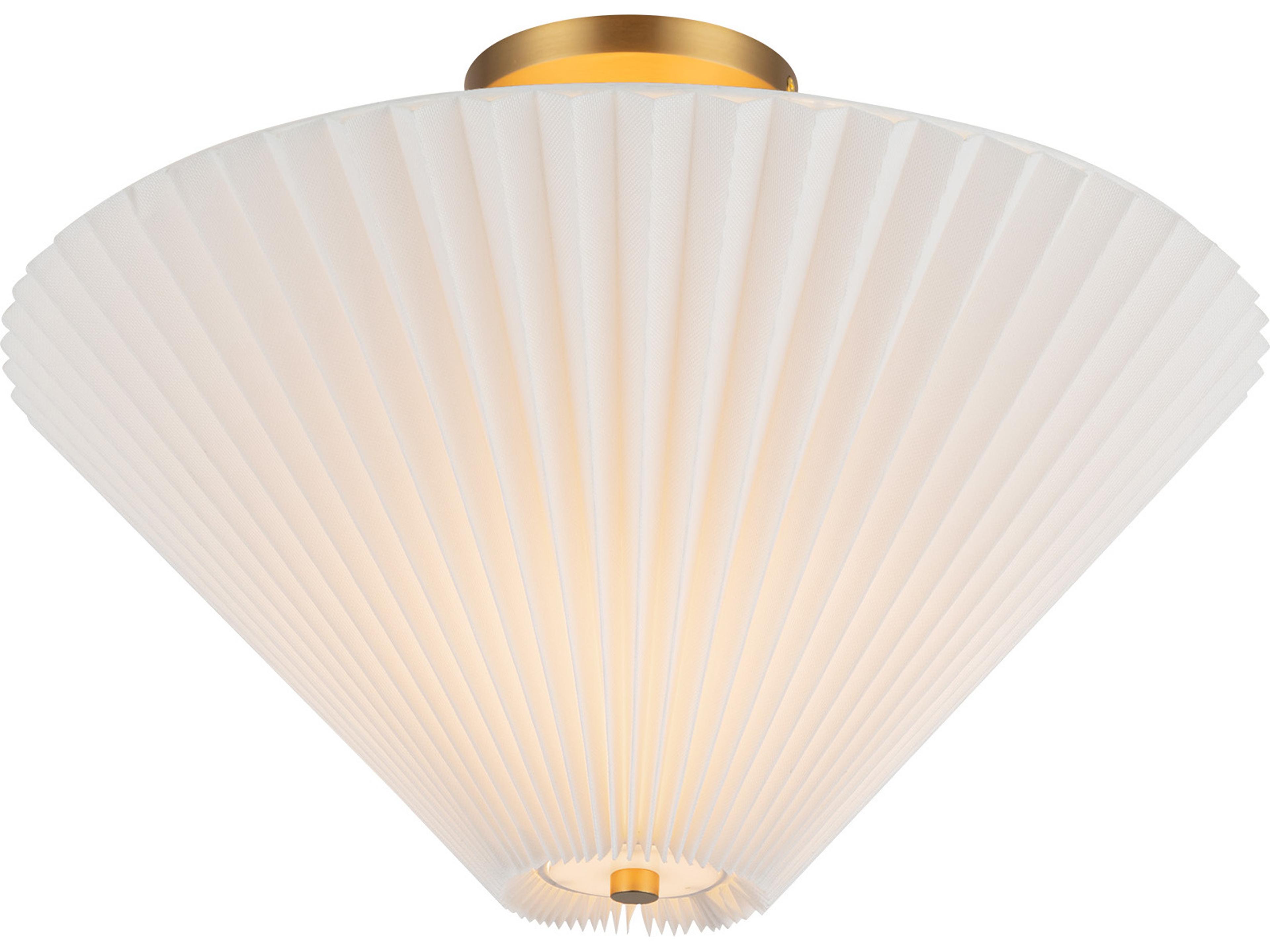 Alora Mood Bridgette 1-Light Brushed Gold Semi Flush Mount