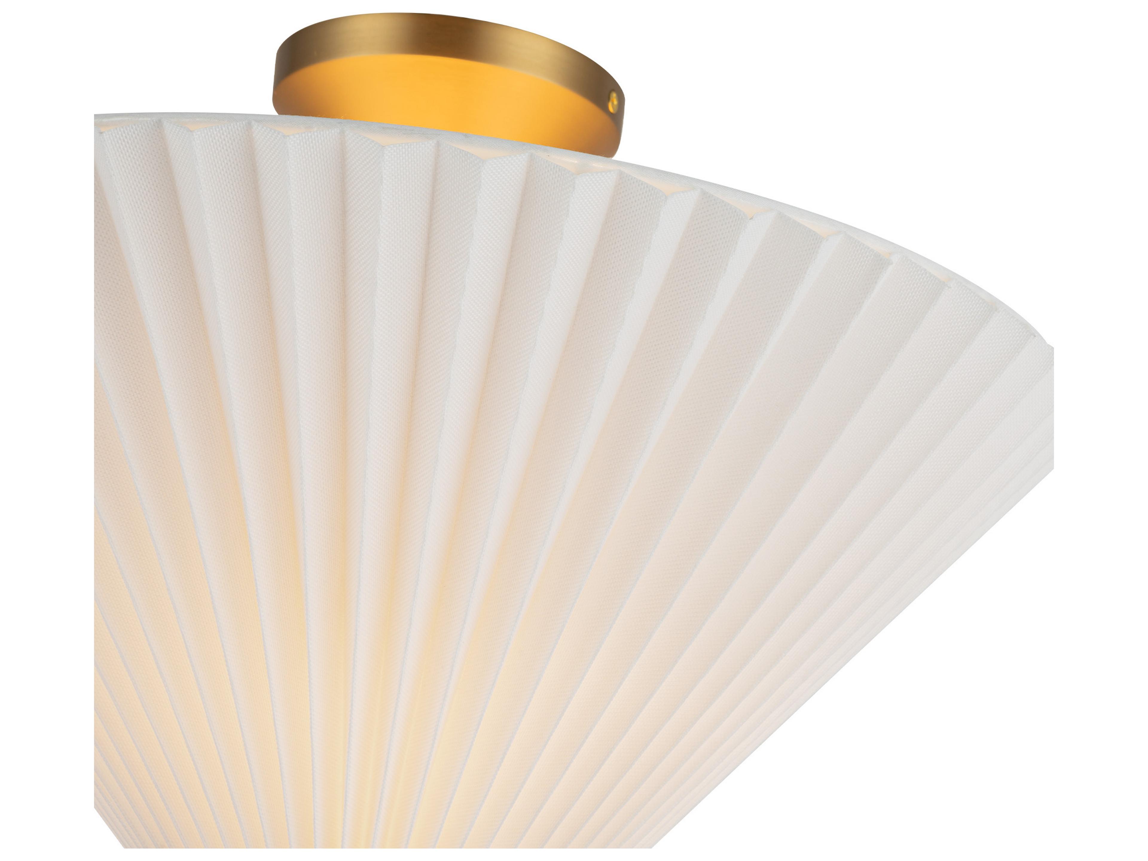 Alora Mood Bridgette 1-Light Brushed Gold Semi Flush Mount