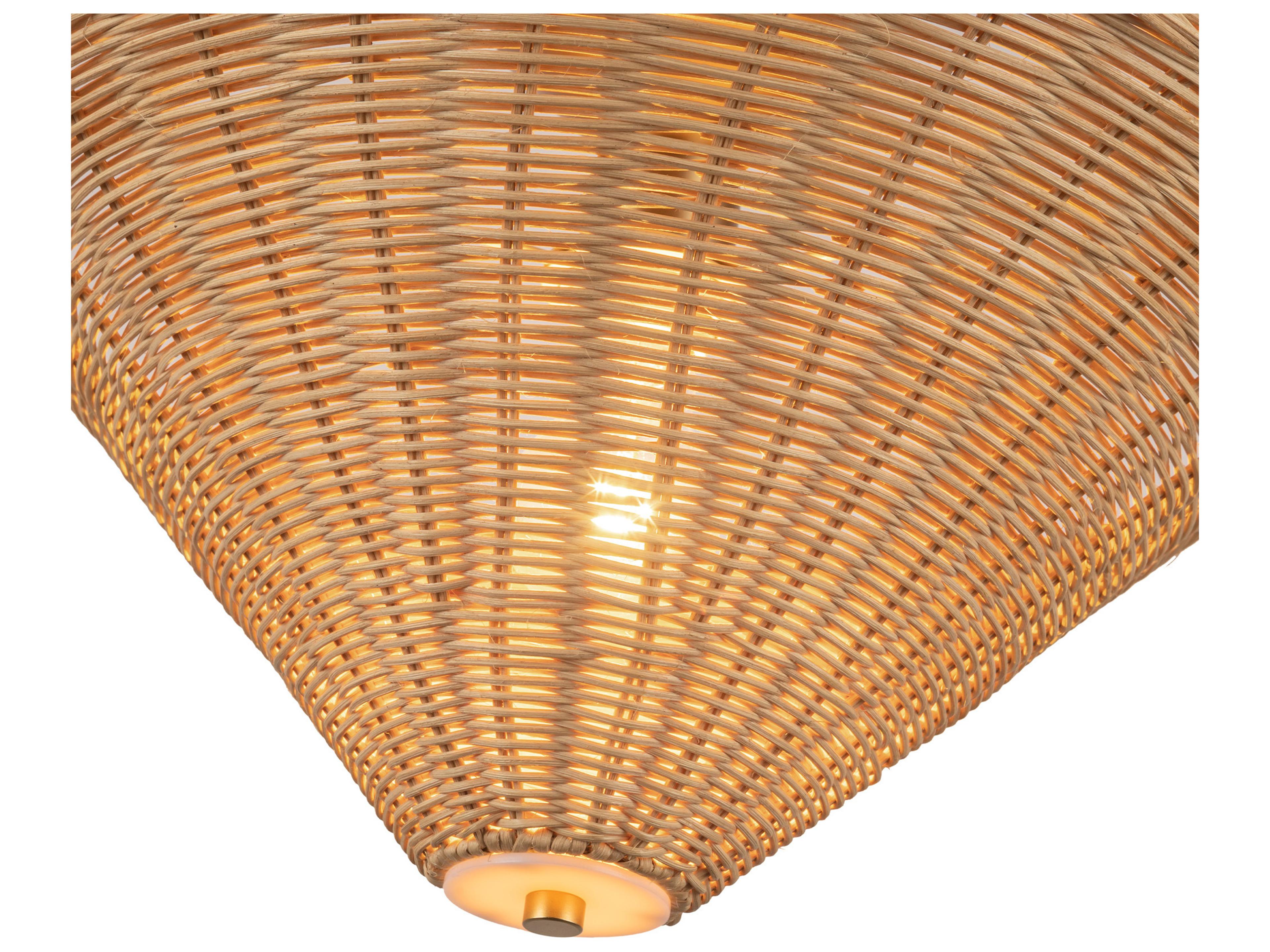 Alora Mood Bridgette 1-Light Brushed Gold Semi Flush Mount