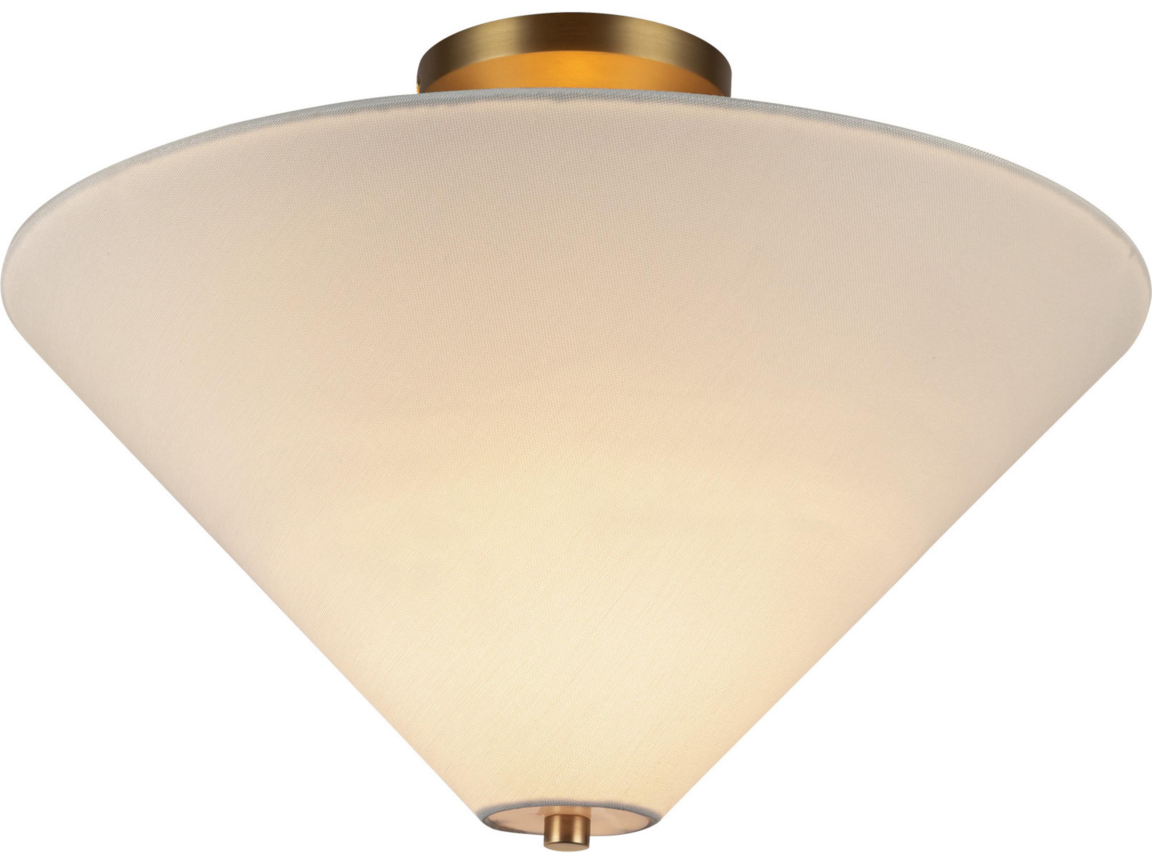 Alora Mood Bridgette 1-Light Brushed Gold Semi Flush Mount