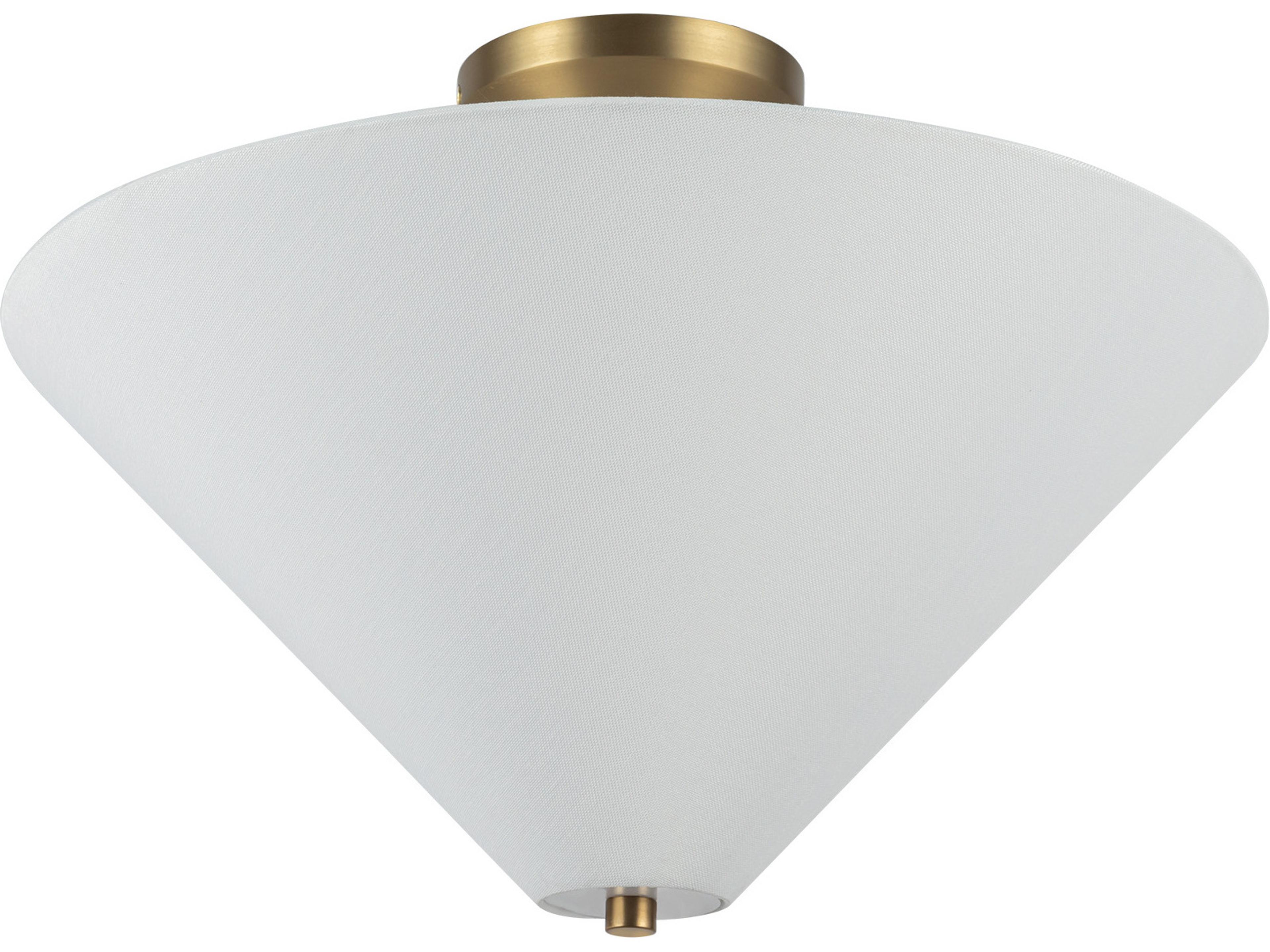 Alora Mood Bridgette 1-Light Brushed Gold Semi Flush Mount