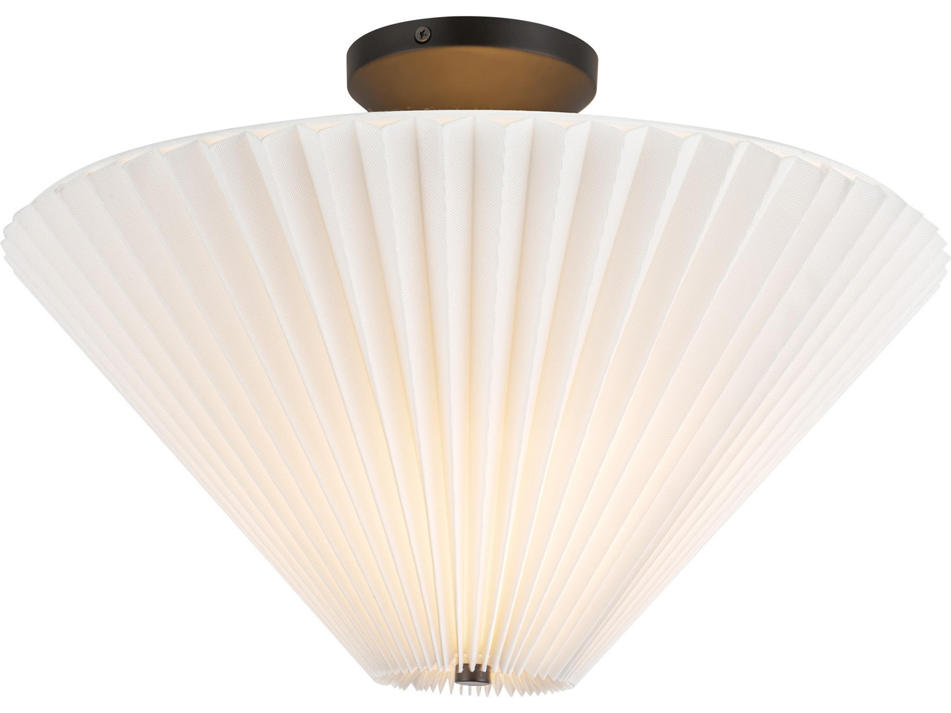 Alora Mood Bridgette 1-Light Matte Black Semi Flush Mount